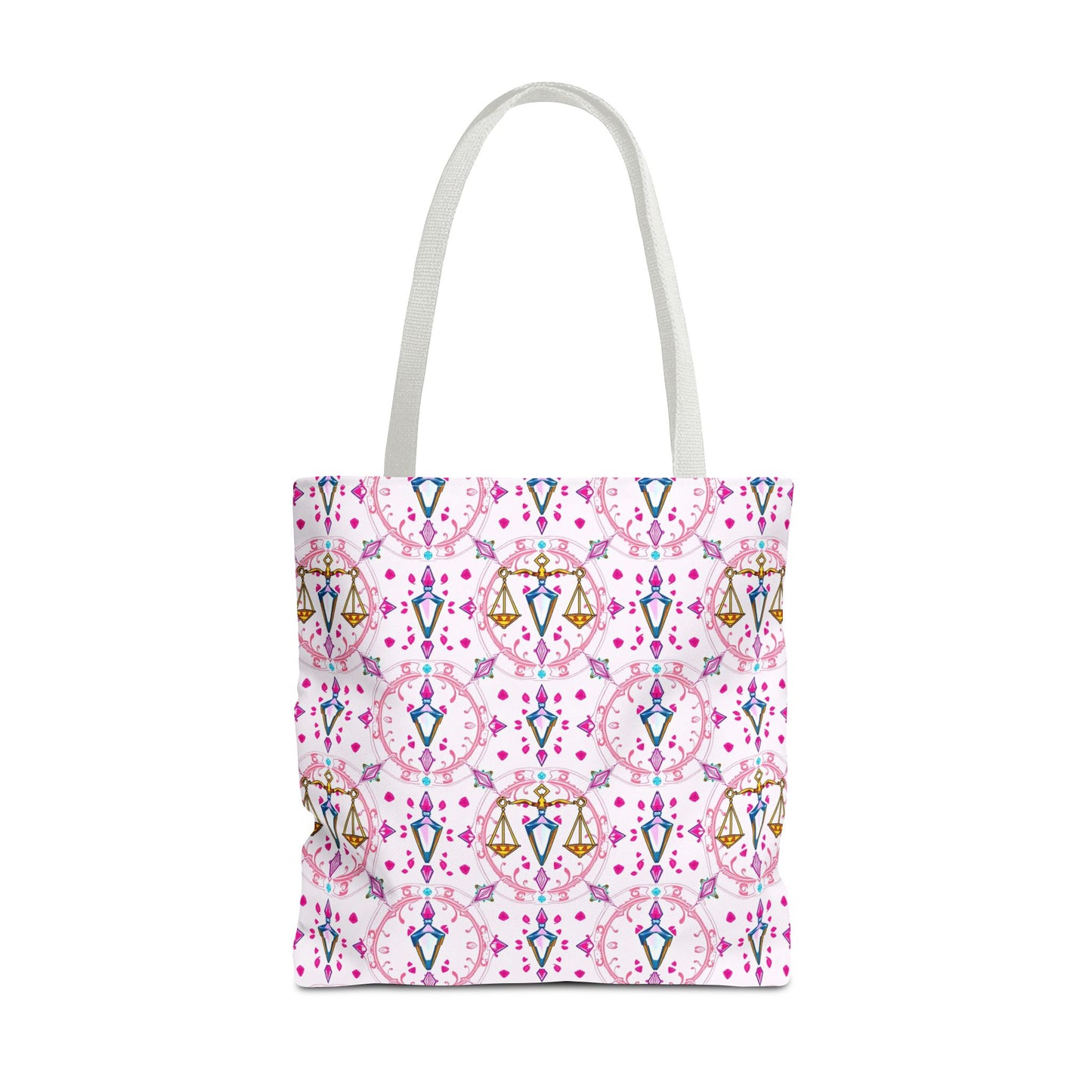 Tote Bag (AOP), Libra, Zodiac, Jewel Pattern