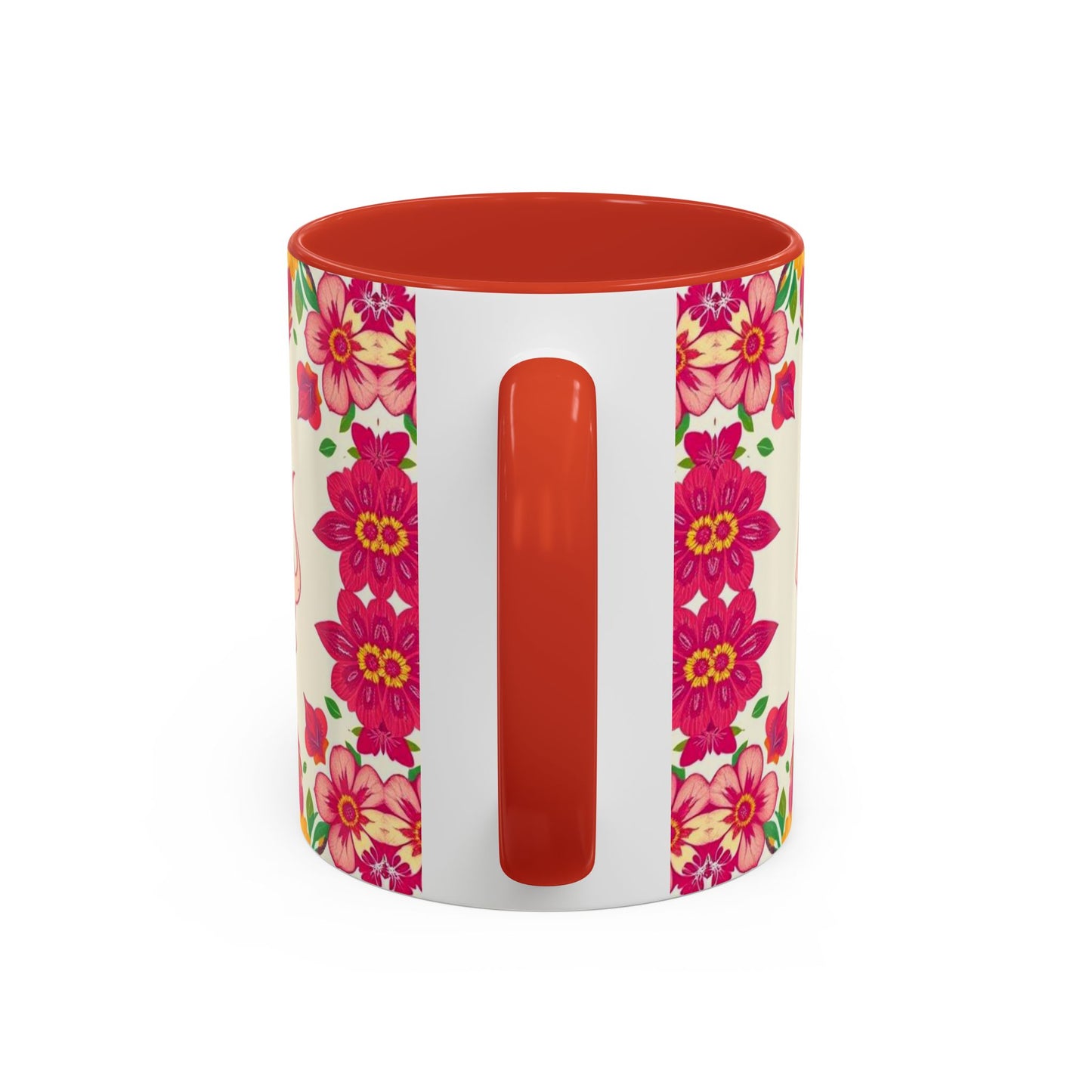 Accent Coffee Mug, Capricorn, Zodiac v2, Flower Pattern, (11, 15oz)