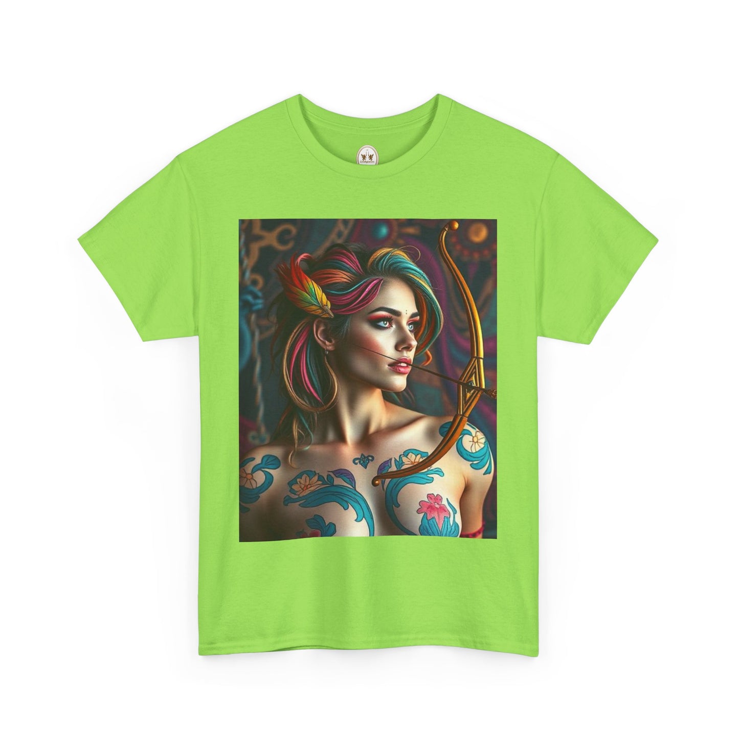 Unisex Heavy Cotton T-Shirt, Sagittarius, Zodiac v1, Sexy Art