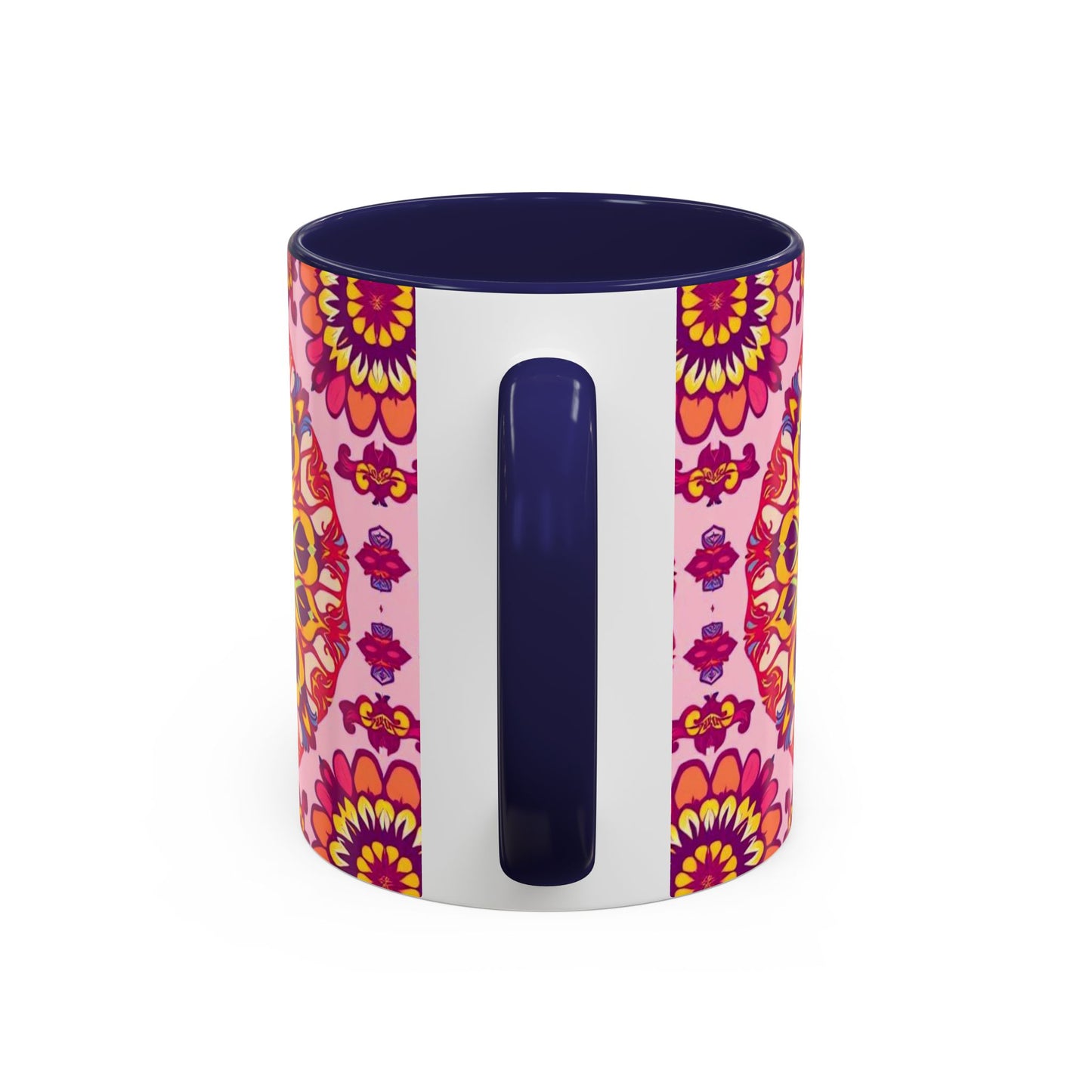 Accent Coffee Mug, Capricorn, Zodiac v3, Flower Pattern, (11, 15oz)