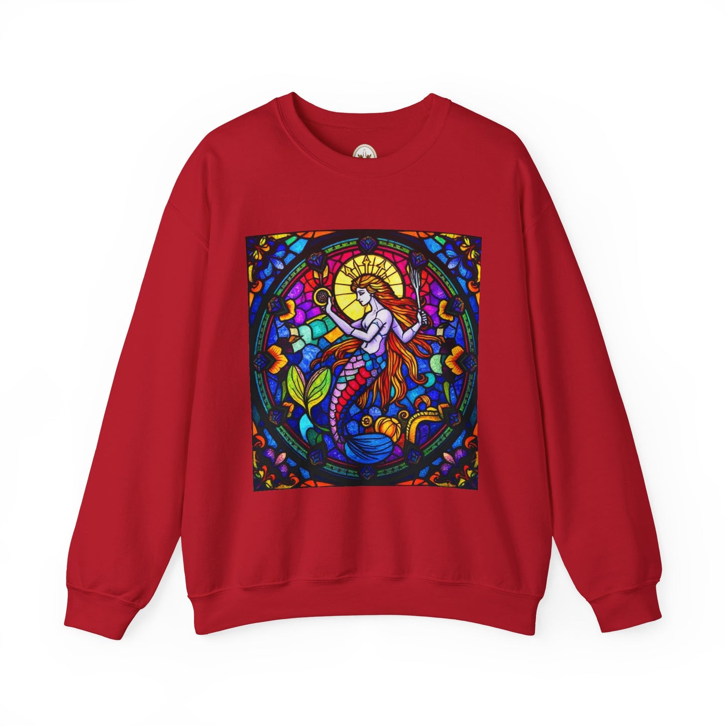 Unisex Heavy Blend™ Crewneck Sweatshirt, Glass 1, Aquarius Zodiac Design