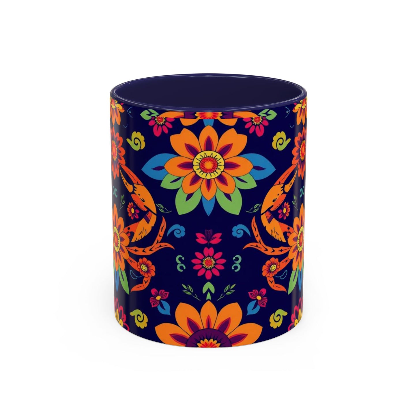Accent Coffee Mug, Cancer, Zodiac, Flower Pattern, (11, 15oz)