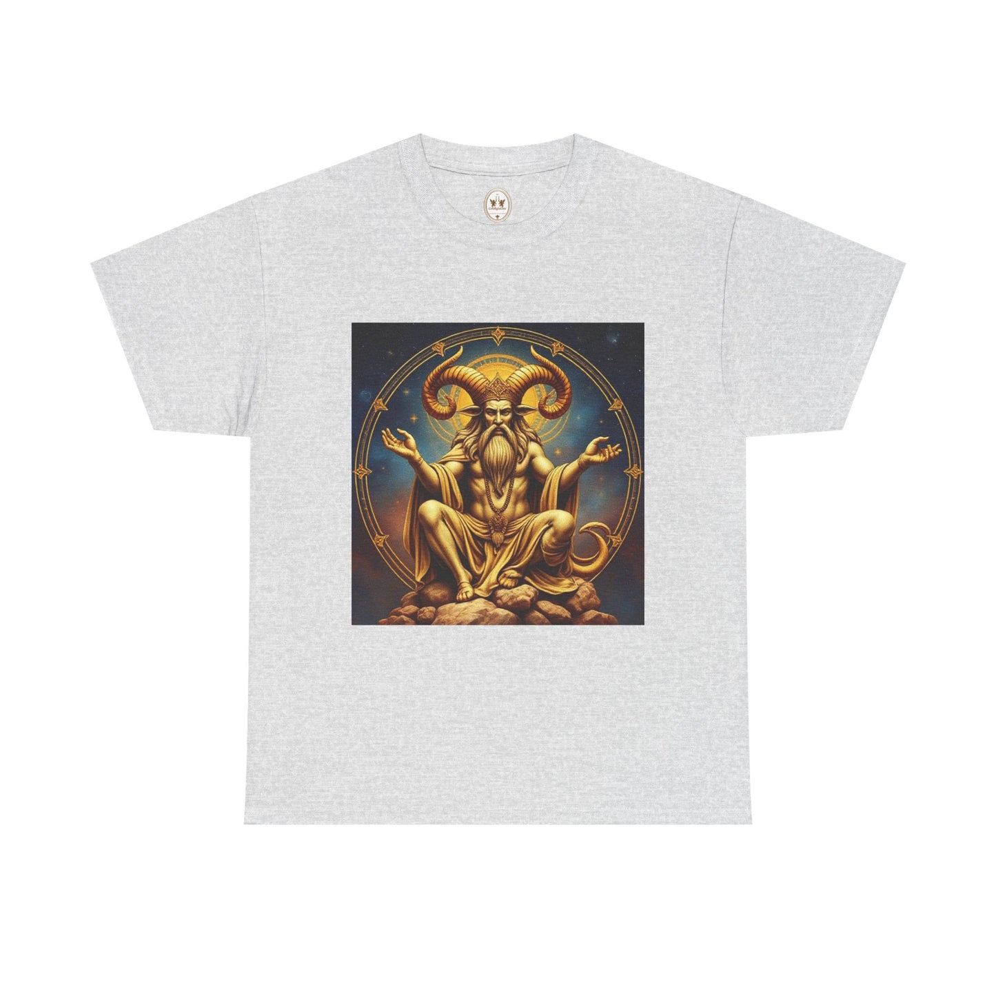 Unisex Heavy Cotton T-Shirt, On The Throne, Taurus Zodiac Design