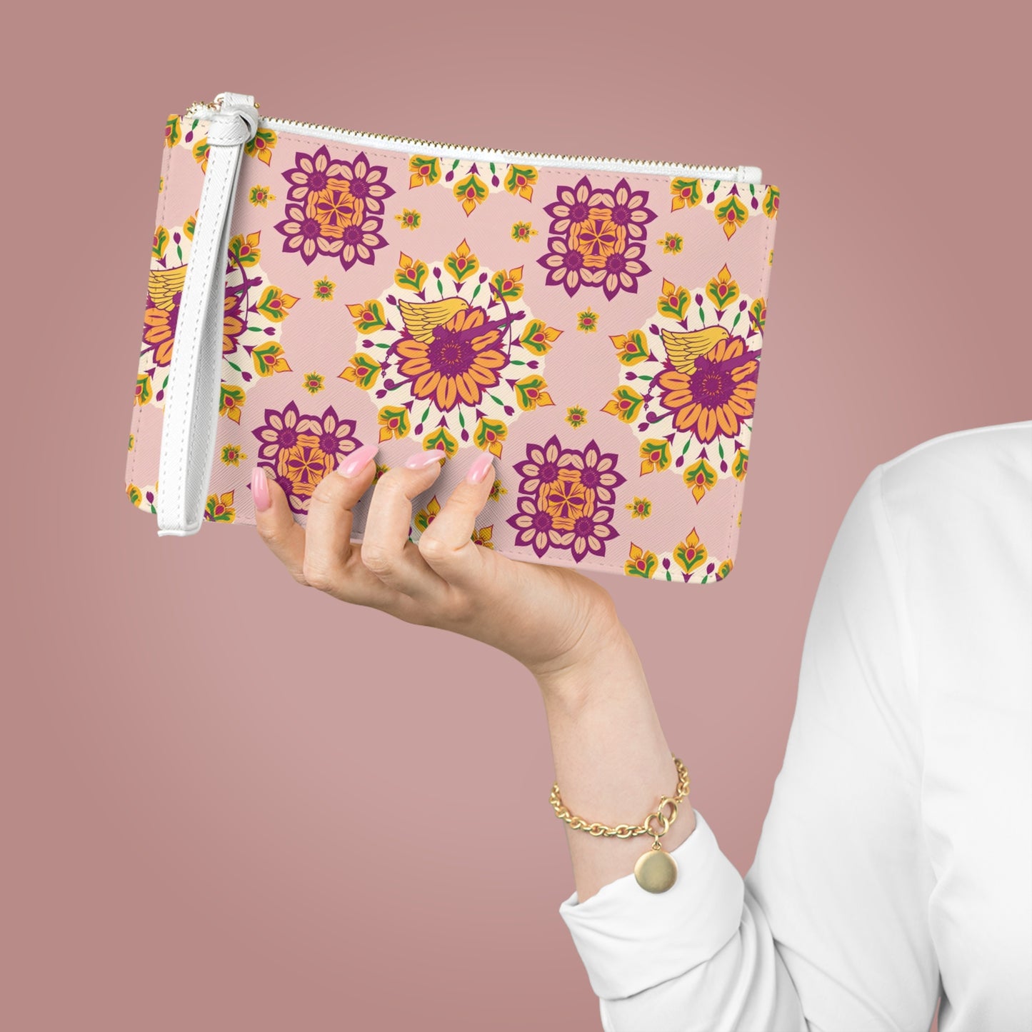 Clutch Bag, Sagittarius, Zodiac, Flower Pattern