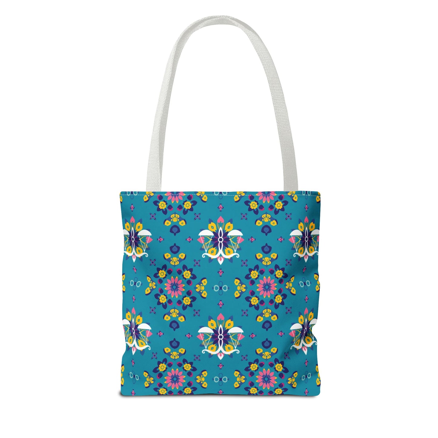 Tote Bag (AOP), Libra, Zodiac v1, Flower Pattern