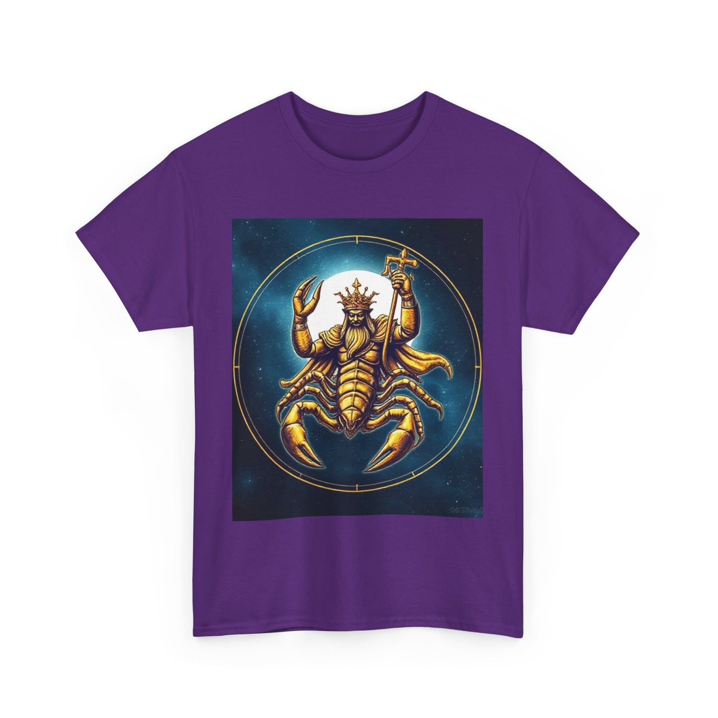 Unisex Heavy Cotton T-Shirt, Moon, Scorpio Zodiac Design