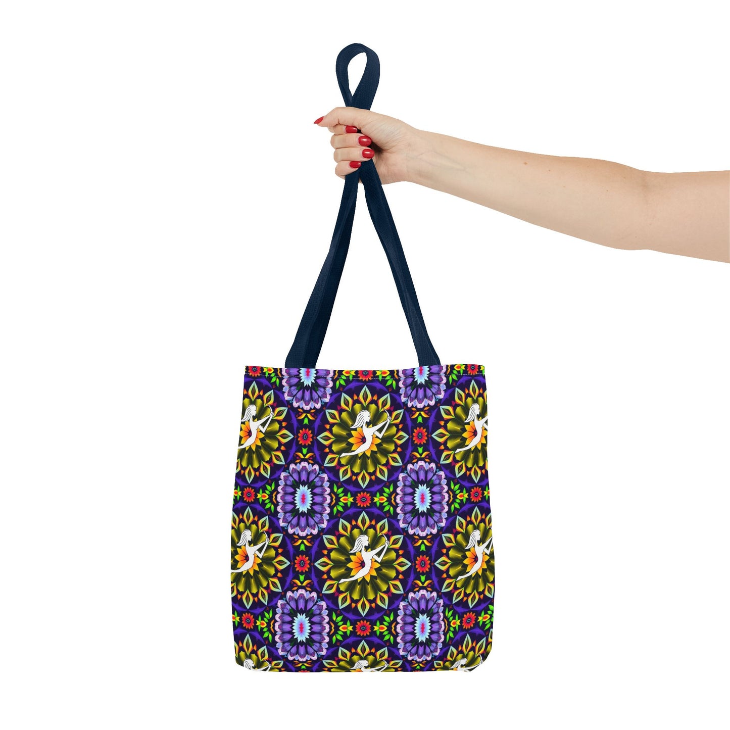 Tote Bag (AOP), Sagittarius, Zodiac v2, Flower Pattern
