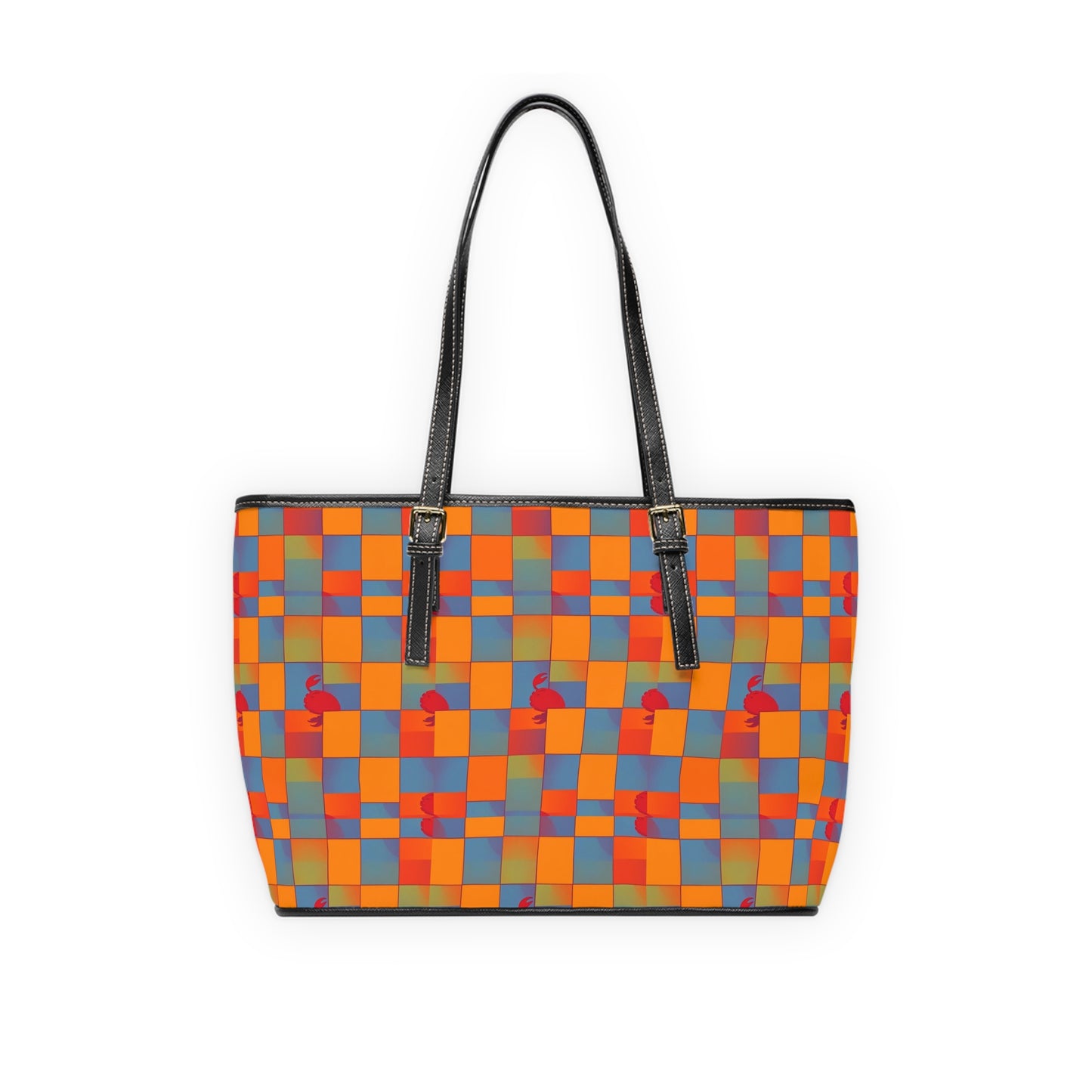 Leather Shoulder Bag, Cancer, Zodiac v4, Shapes Pattern