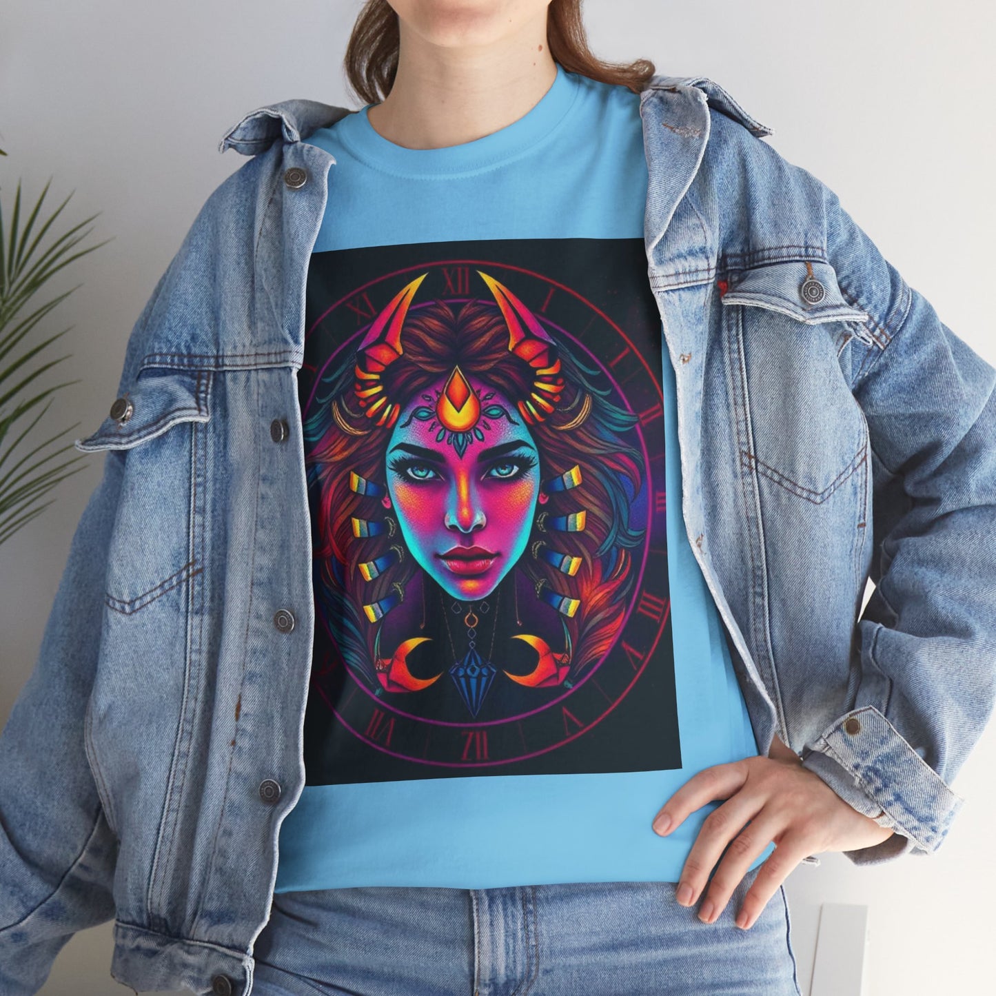 Unisex Heavy Cotton T-Shirt, Scorpio, Zodiac v4, Sexy Art