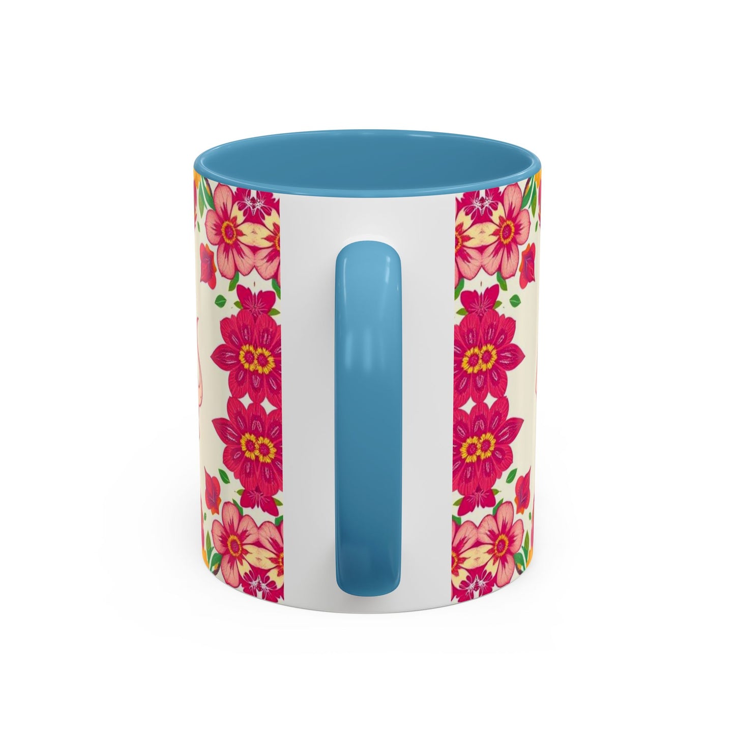 Accent Coffee Mug, Capricorn, Zodiac v2, Flower Pattern, (11, 15oz)