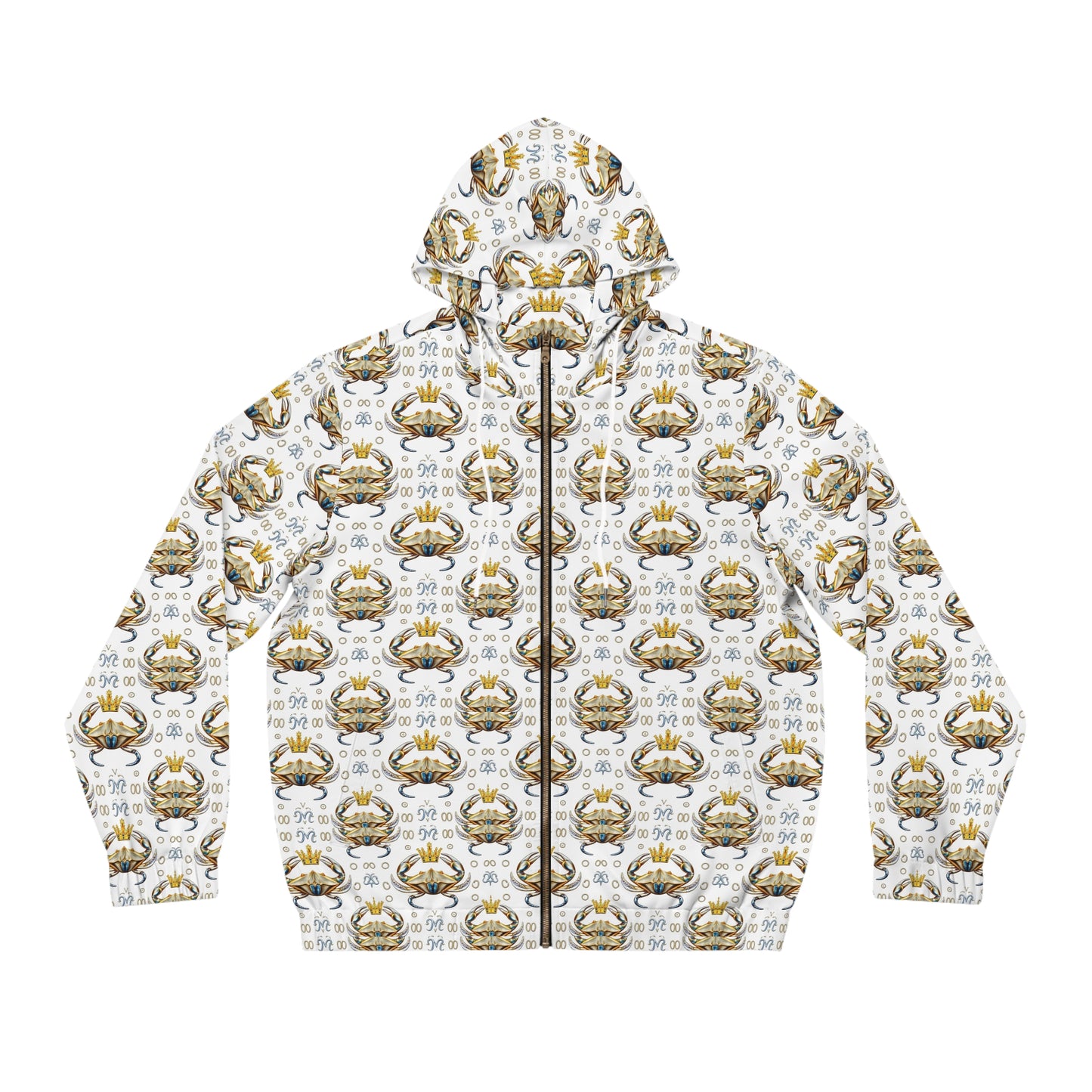 Full-Zip Hoodie (AOP), Cancer, Zodiac v1, Pattern
