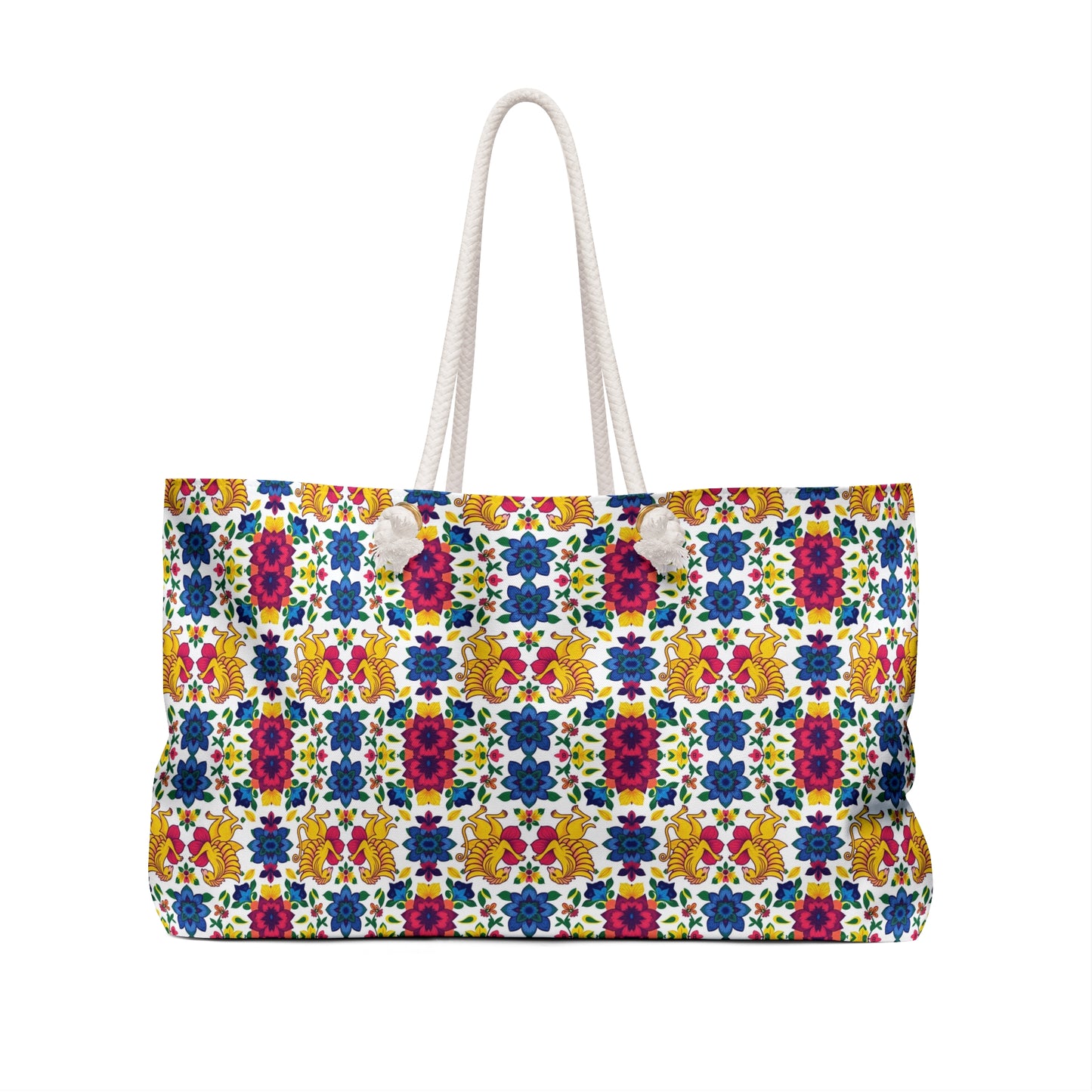 Weekender Bag, Gemini, Zodiac, Flower Pattern