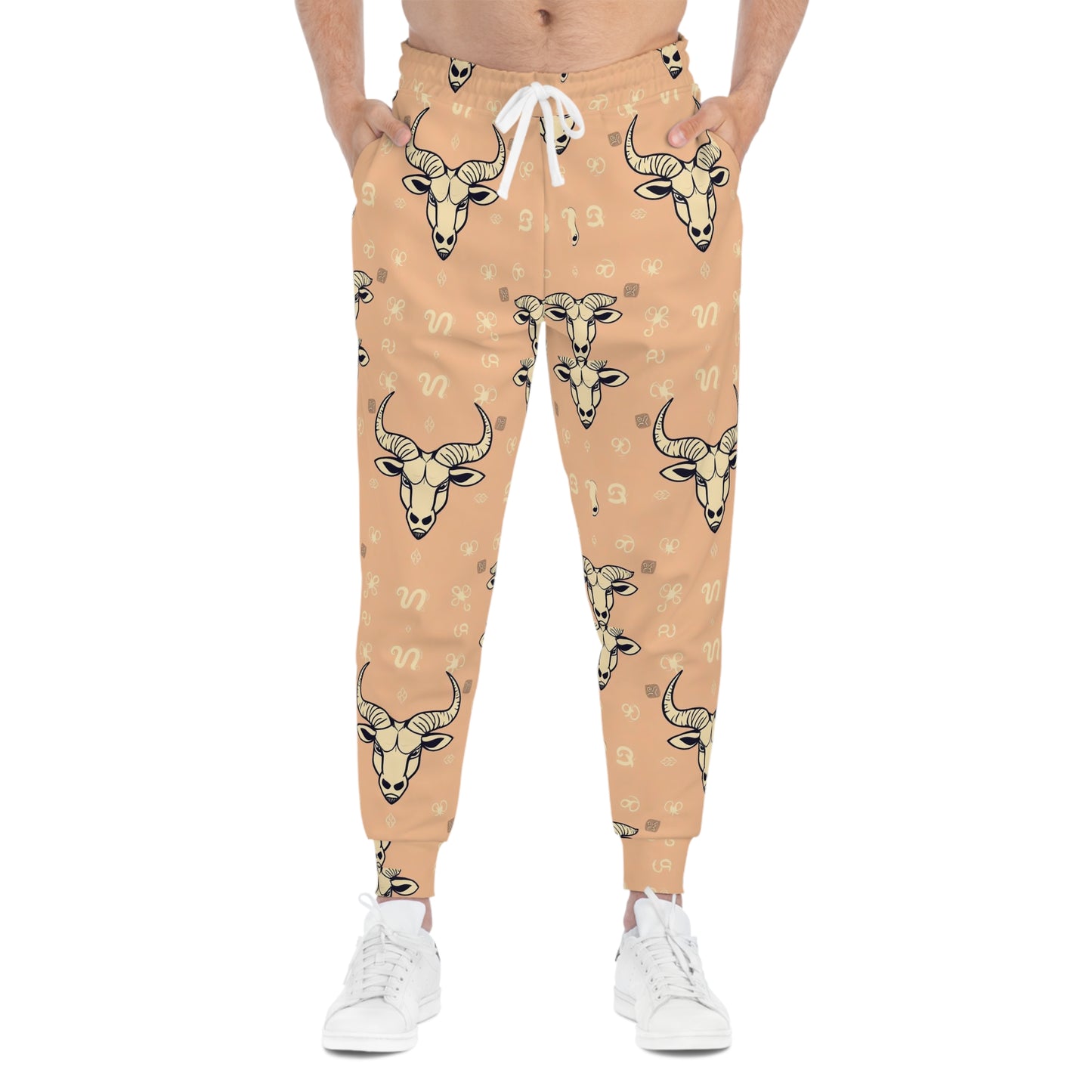 Athletic Joggers, Zodiac Design, Pattern, Taurus, AOP