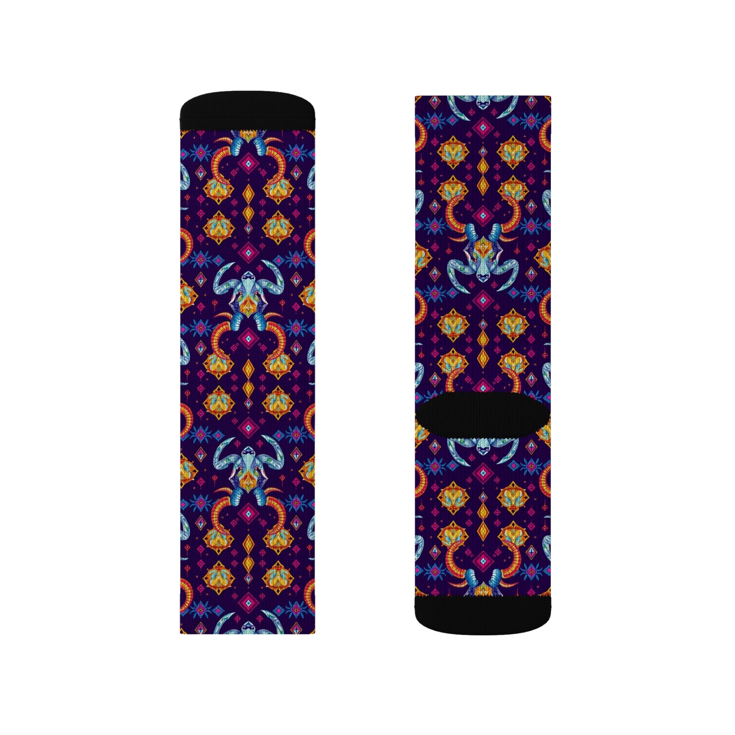 Sublimation Socks, Taurus, Zodiac, Jewel Pattern