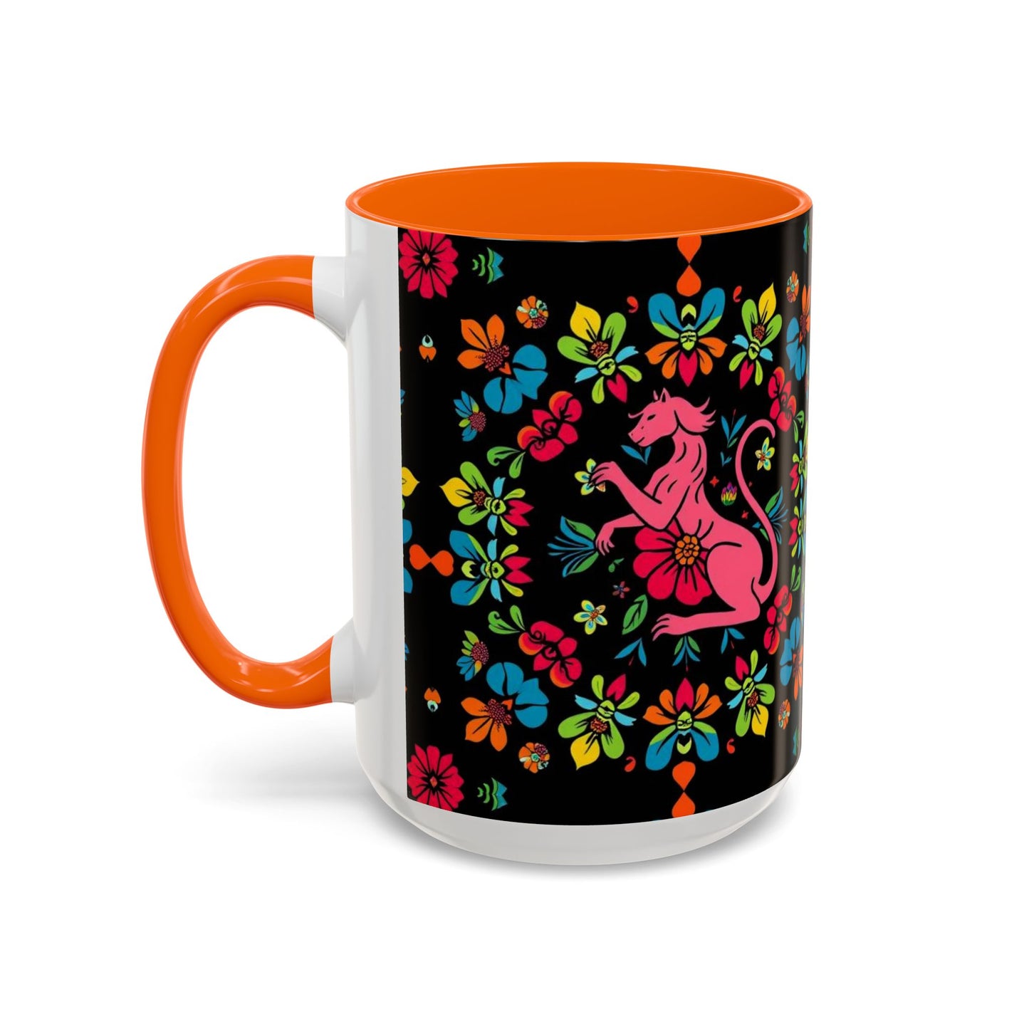 Accent Coffee Mug, Zodiac. Virgo, Flower Pattern, (11, 15oz)