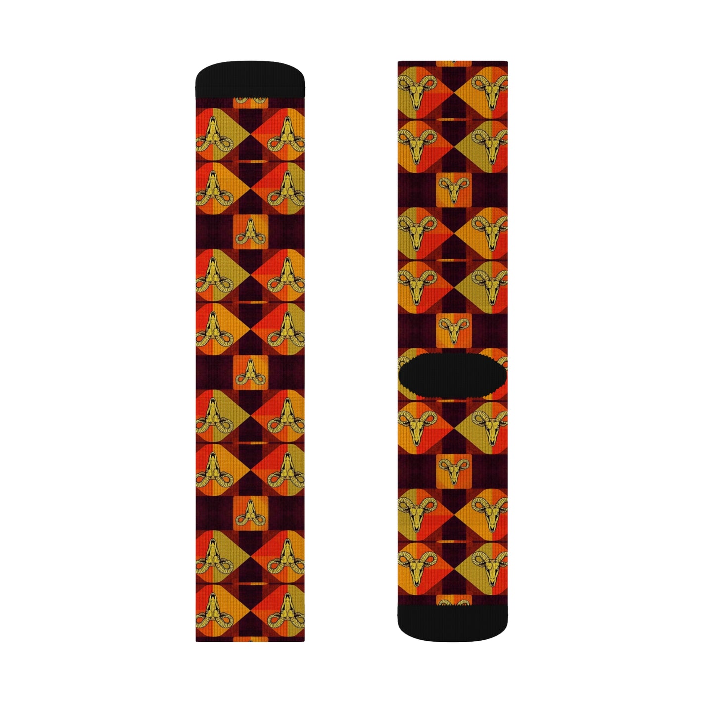 Sublimation Socks, Taurus, Zodiac v1, Shapes Pattern
