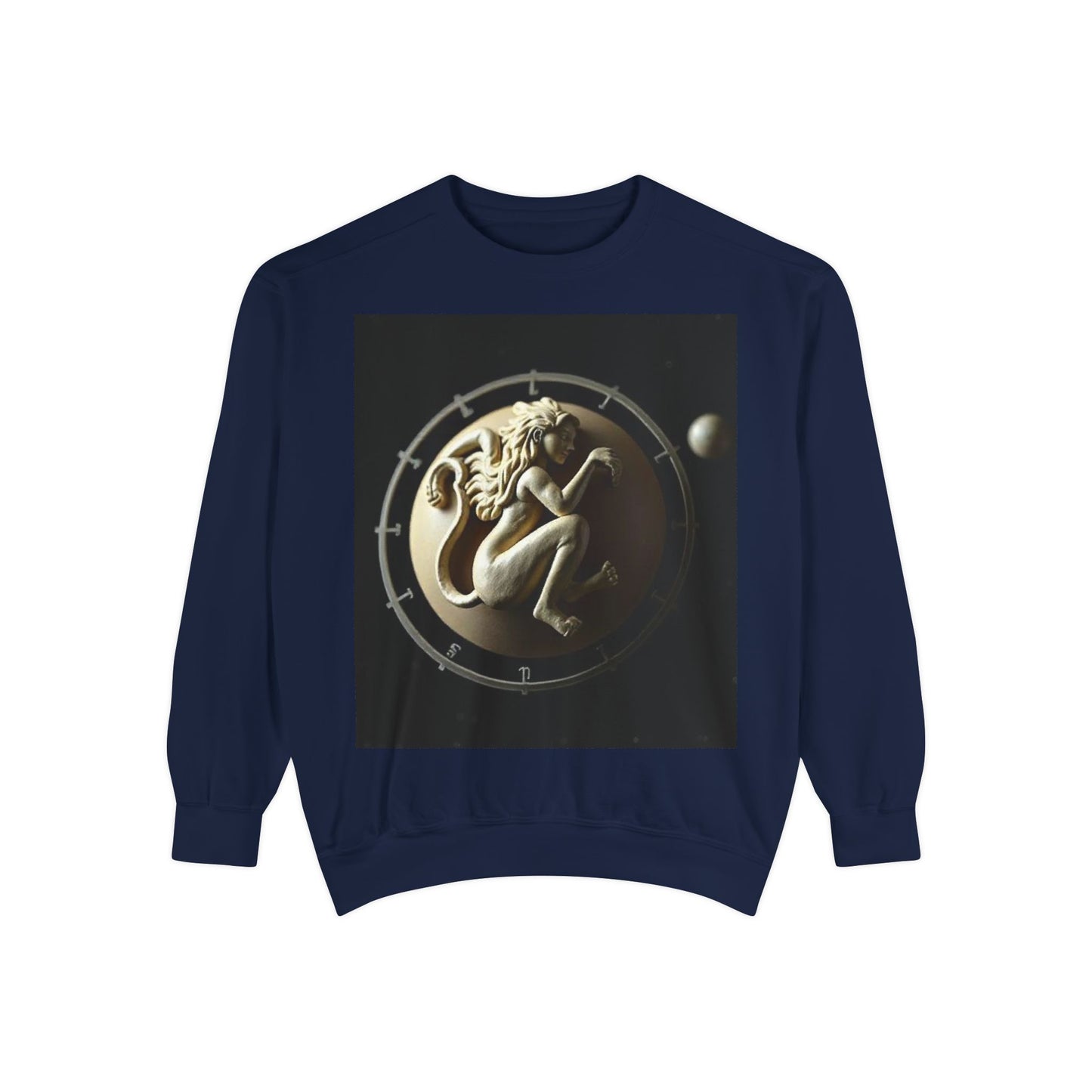 Garment-Dyed Sweatshirt, Unisex, Space Symbol Design, Virgo