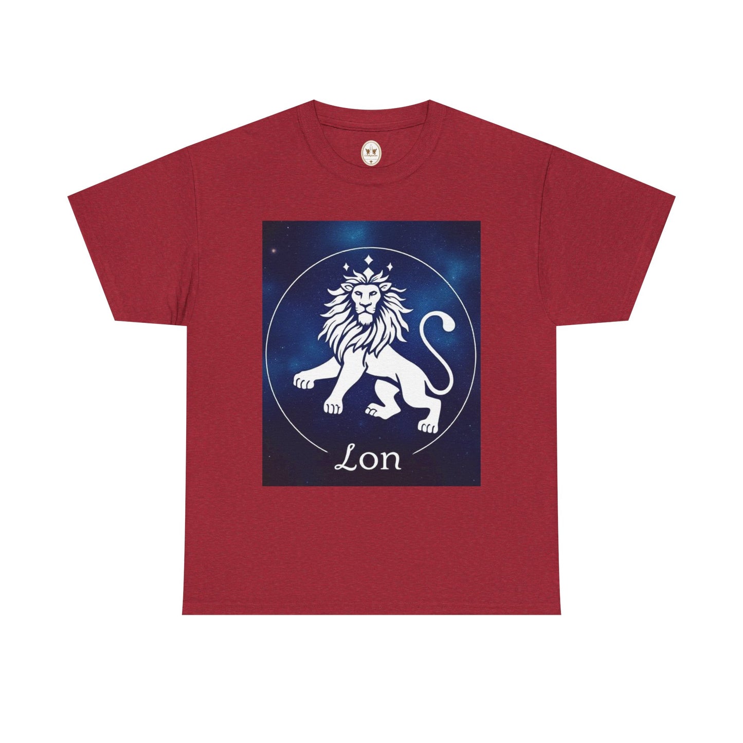 Unisex Heavy Cotton T-Shirt, Space Lion v1, Leo Zodiac Design