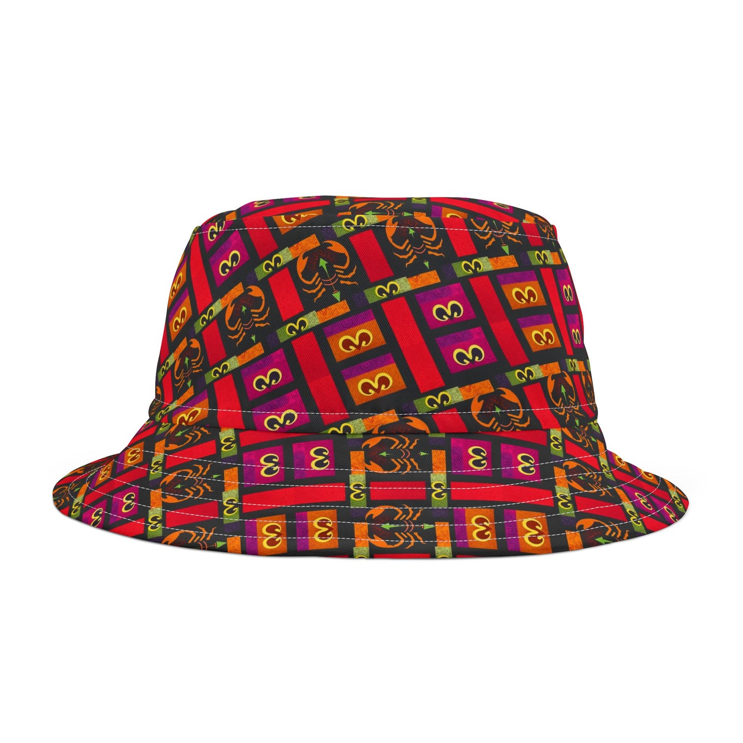 Bucket Hat, (AOP), Scorpio v1, Zodiac, Shape Pattern