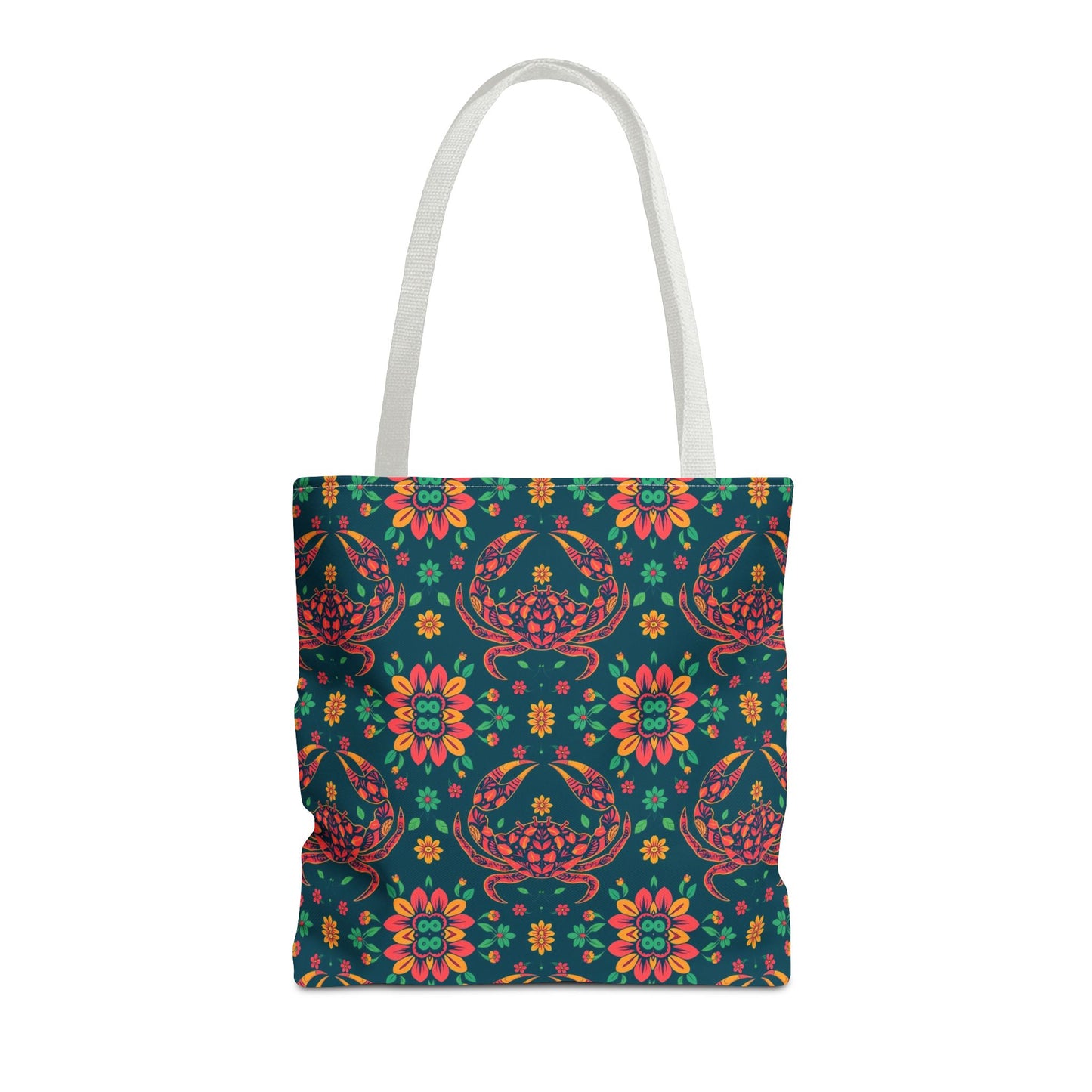 Tote Bag (AOP), Cancer, Zodiac v2, Flower Pattern