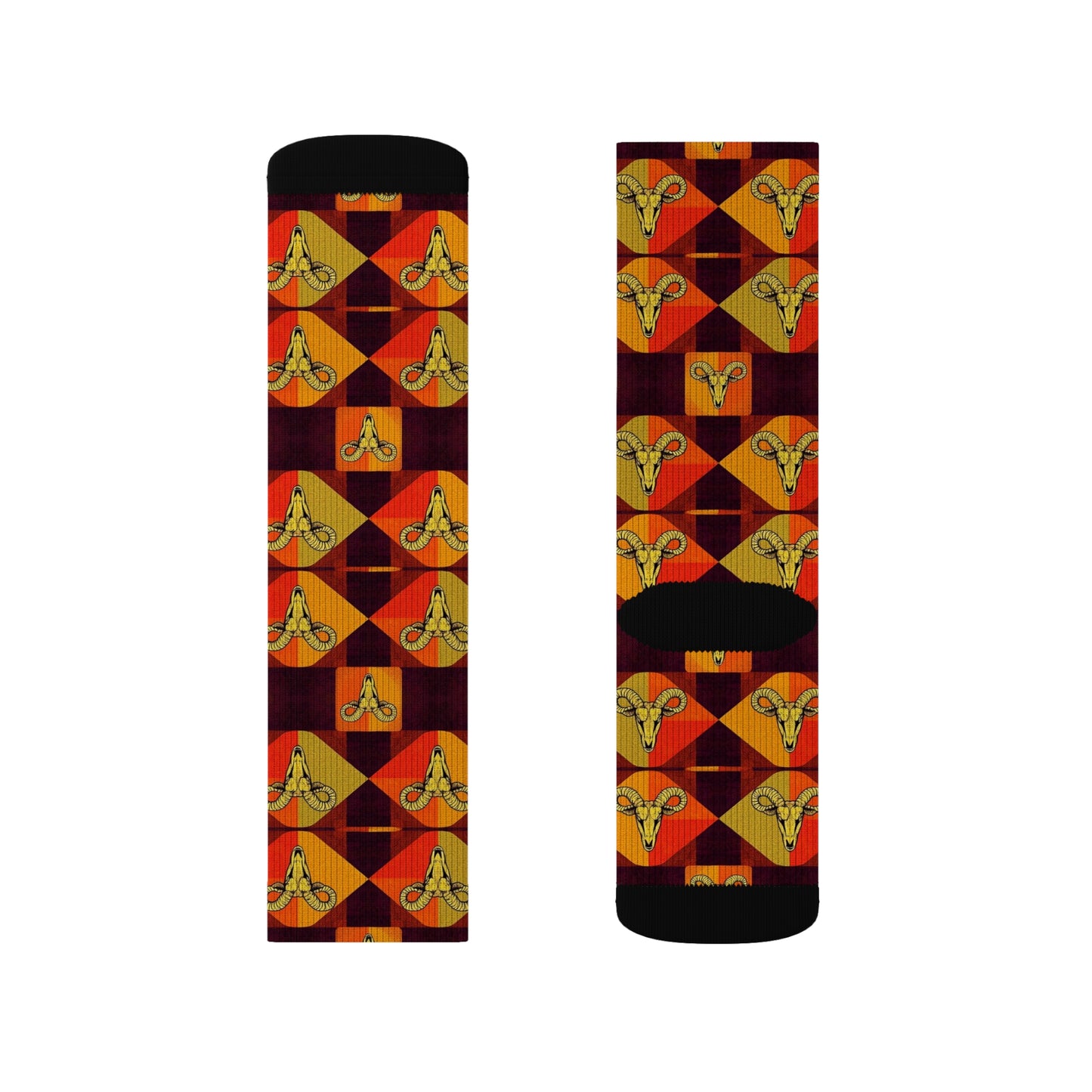Sublimation Socks, Taurus, Zodiac v1, Shapes Pattern