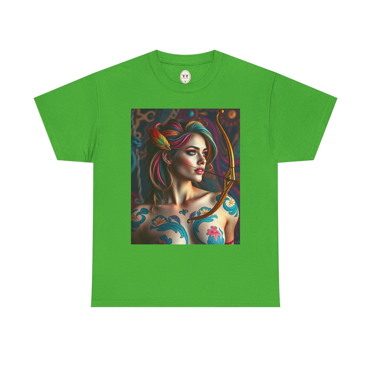 Unisex Heavy Cotton T-Shirt, Sagittarius, Zodiac v1, Sexy Art