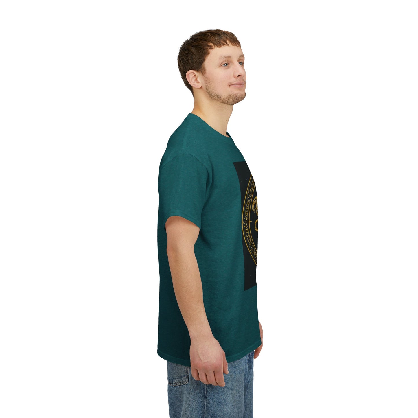 Unisex Heavy Cotton T-Shirt, Mythical Faun/Satyr, Sagittarius Zodiac Design