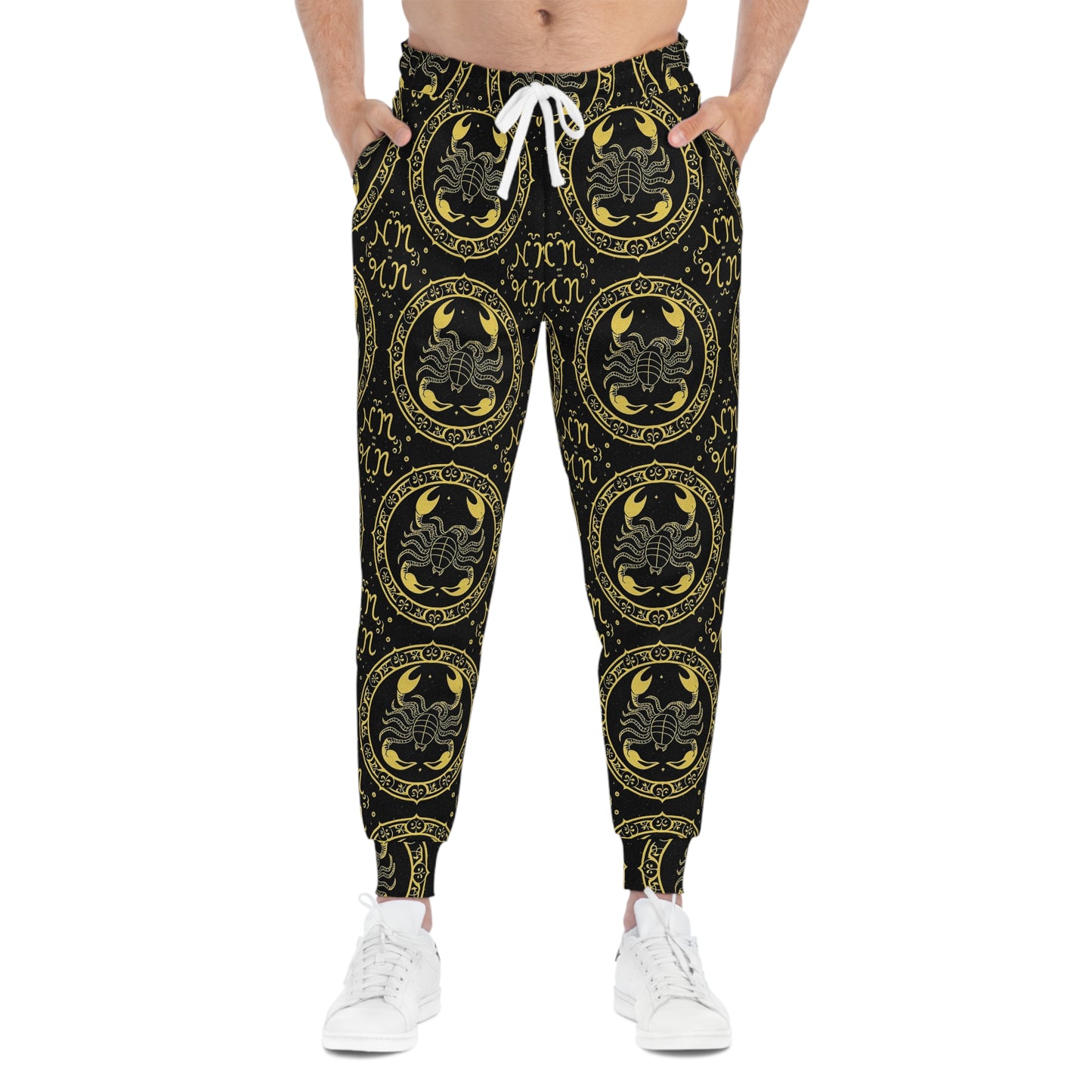 Athletic Joggers, Zodiac Design, Pattern v1, Scorpio, AOP