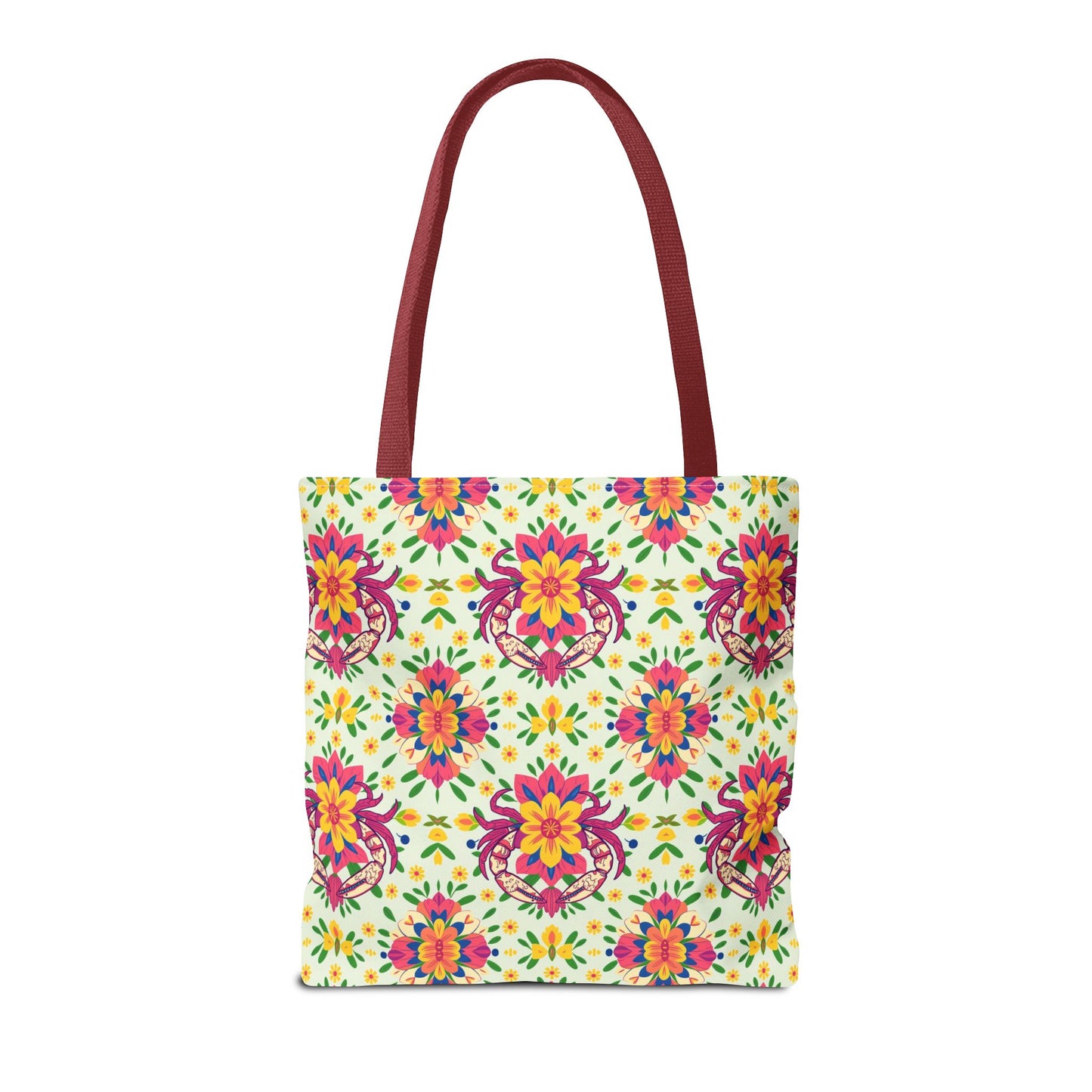 Tote Bag (AOP), Cancer, Zodiac v1, Flower Pattern