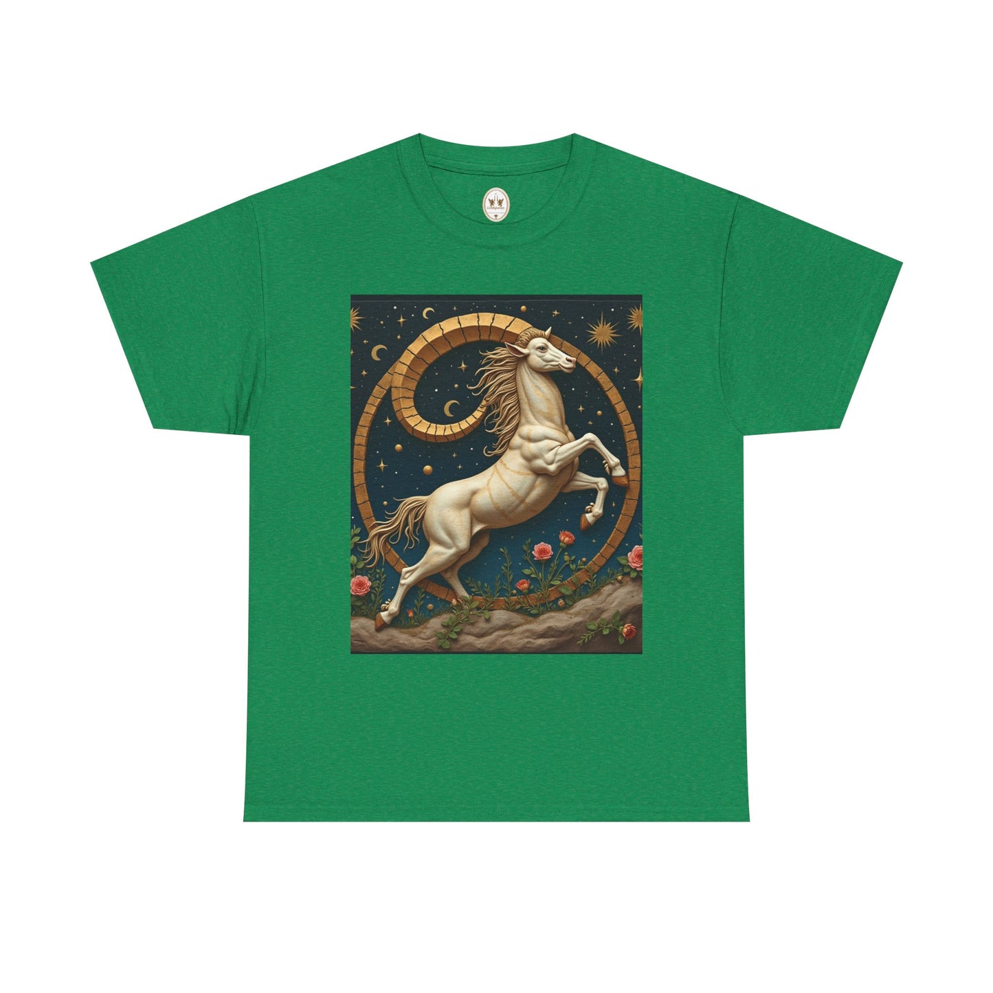 Unisex Heavy Cotton T-Shirt, Aries Animal 1v, Zodiac Design
