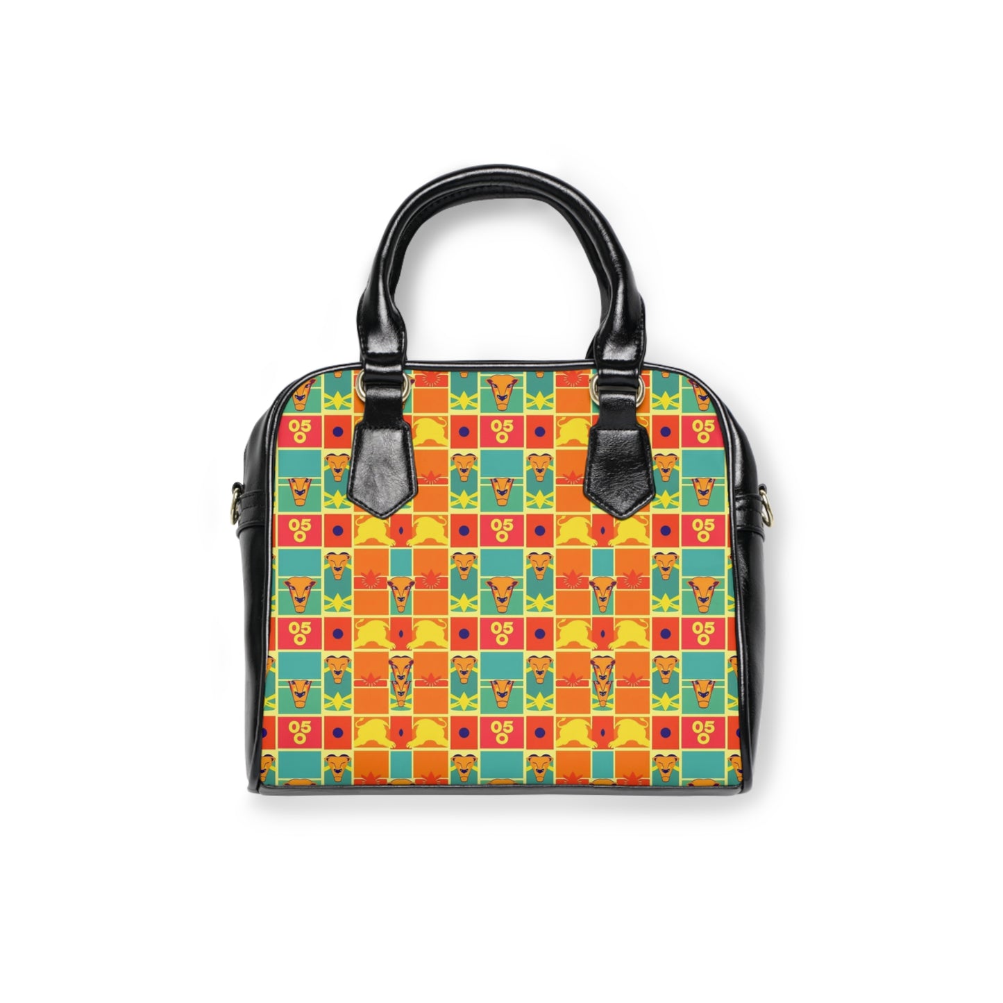 Shoulder Handbag, Leo, Zodiac v1, Shapes Pattern