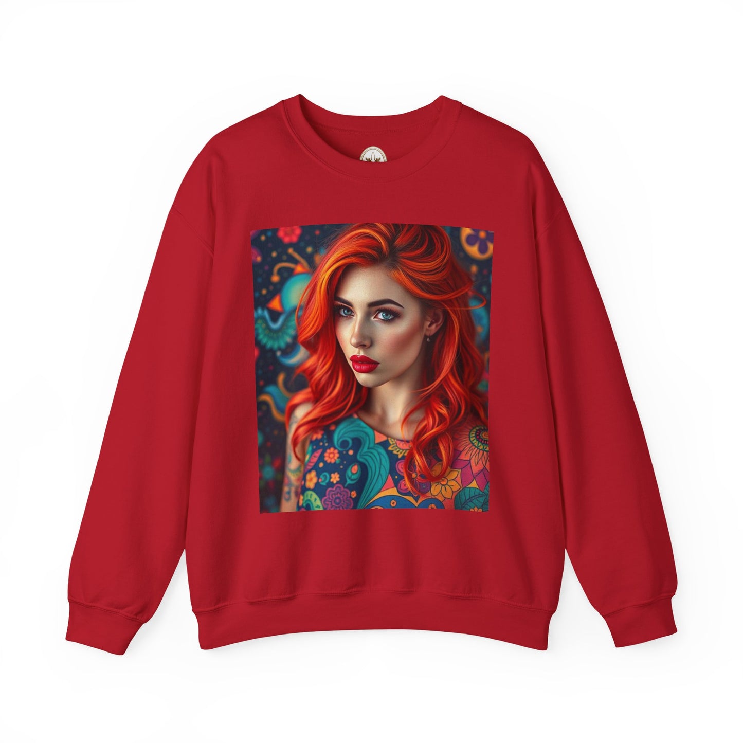 Unisex Heavy Blend™ Crewneck Sweatshirt, Aquarius, Zodiac v1, Sexy Pattern