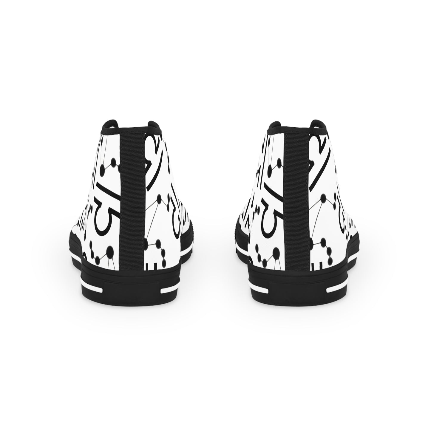 Men's High Top Sneakers, Breathable polyester canvas, Libra Zodiac Design
