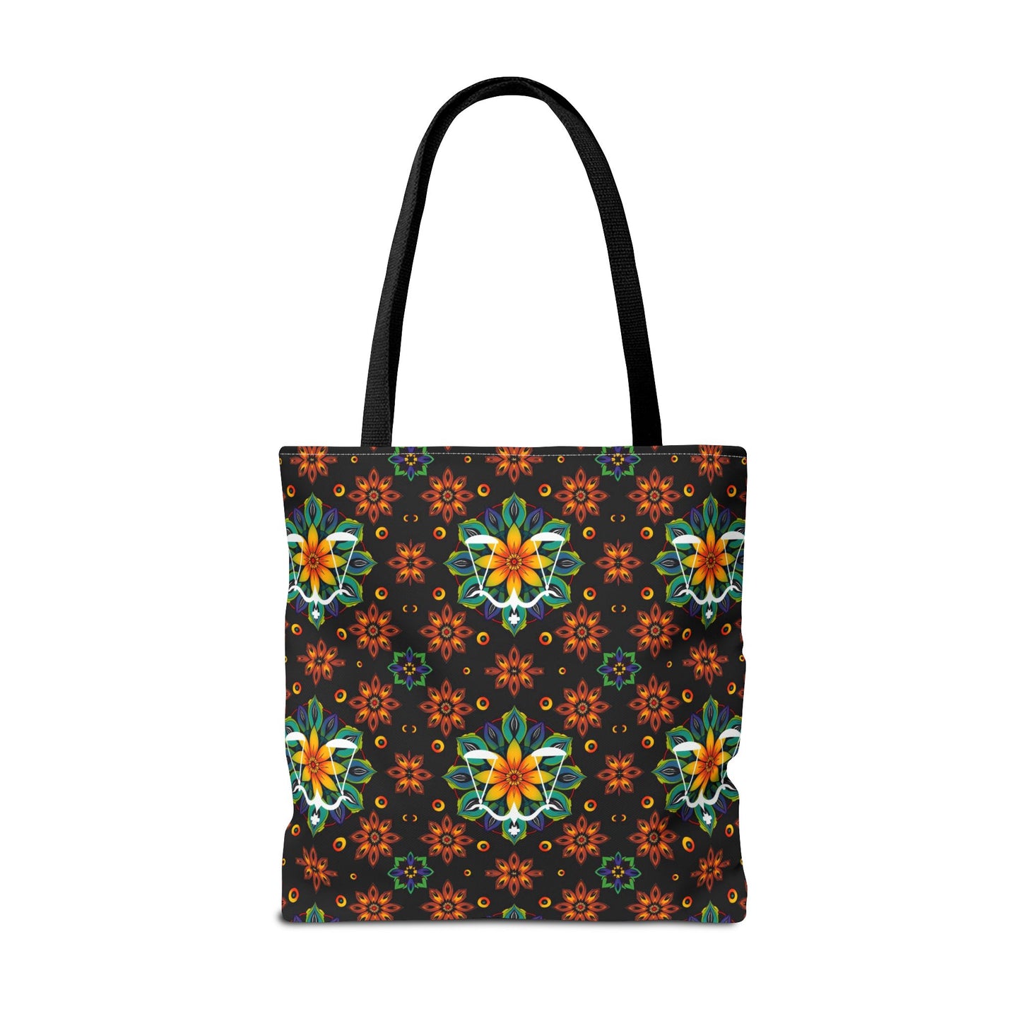 Tote Bag (AOP), Libra, Zodiac v2, Flower Pattern
