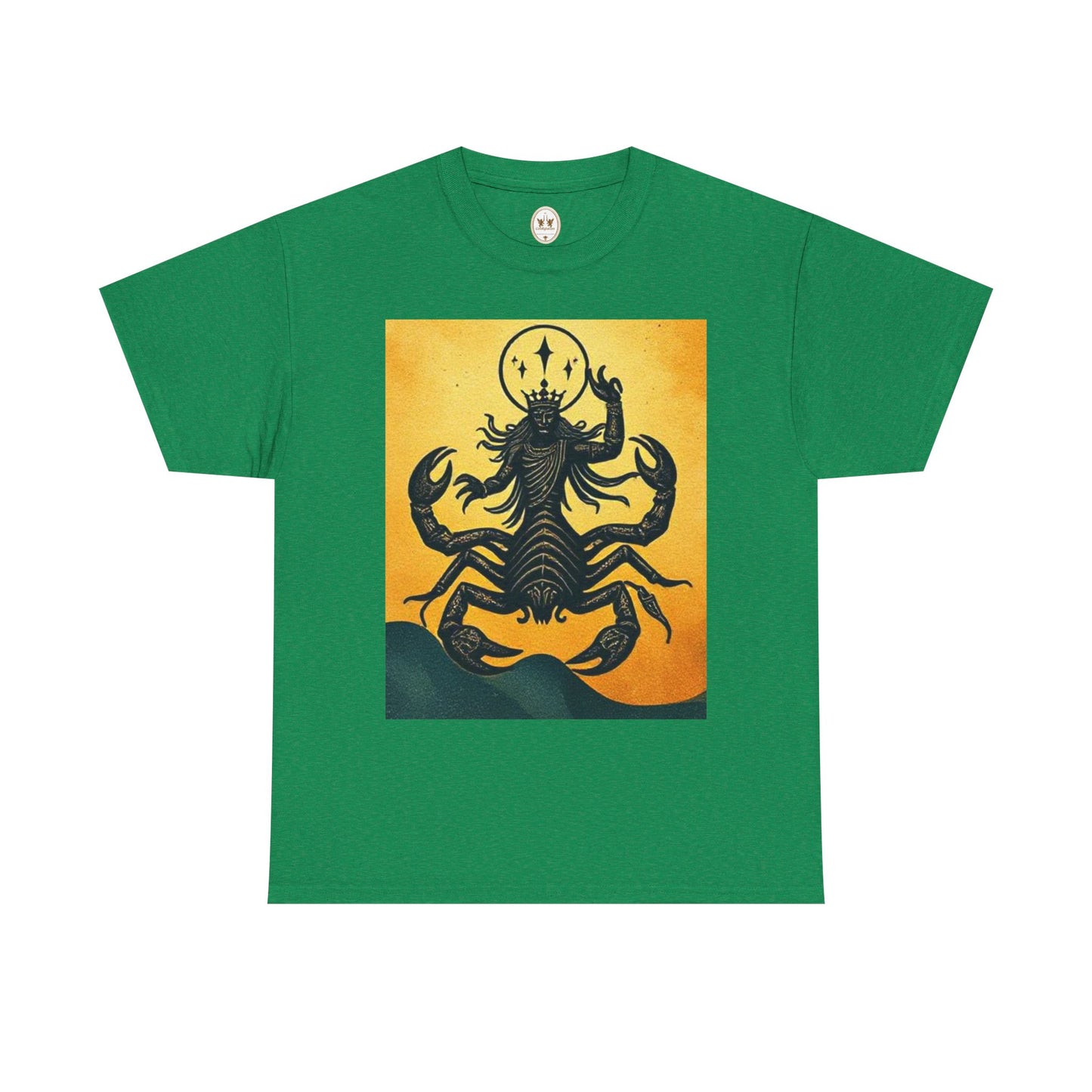 Unisex Heavy Cotton T-Shirt, Scorpion King, Print Art, Scorpio Zodiac Design
