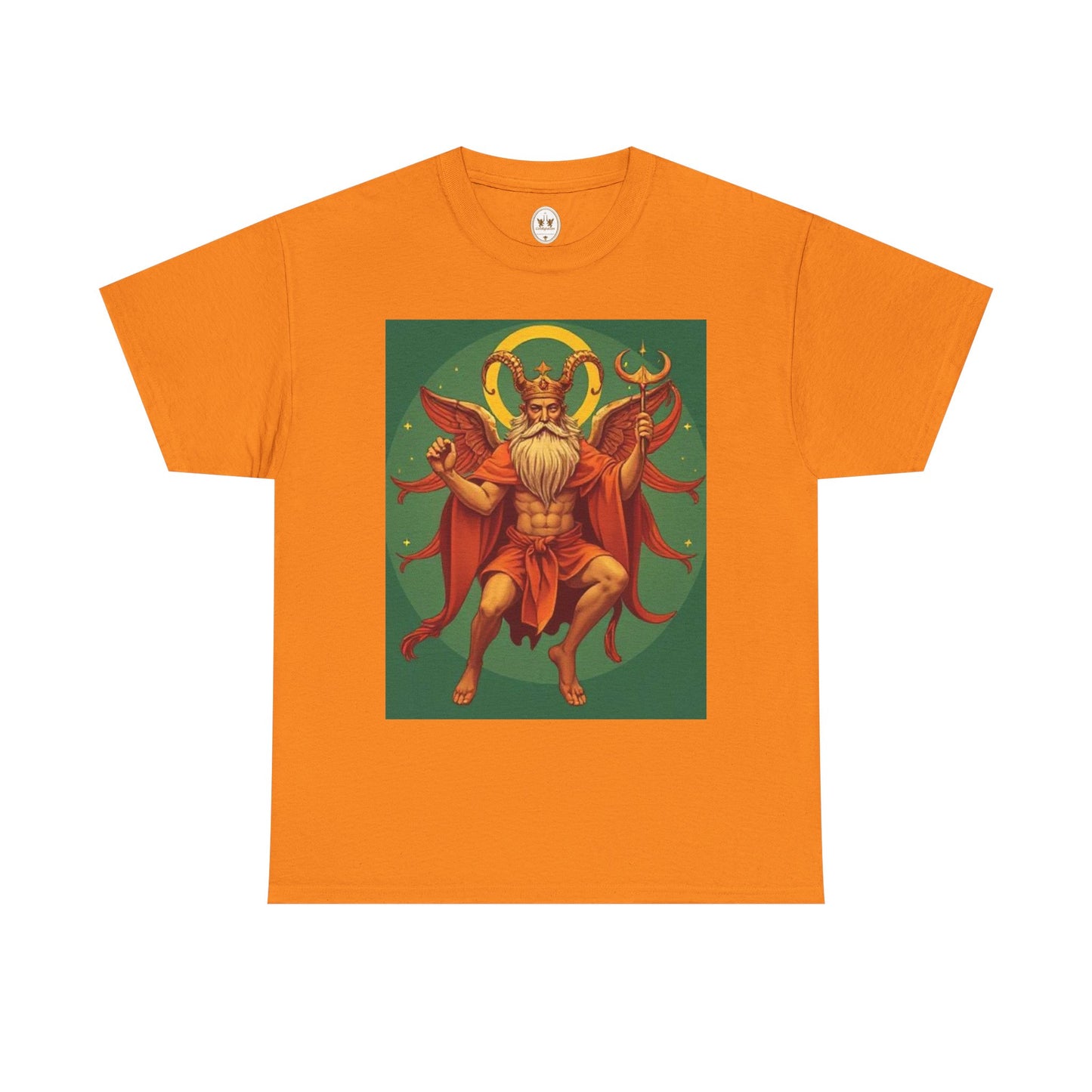 Unisex Heavy Cotton T-Shirt, Aries God 1v, Zodiac Design