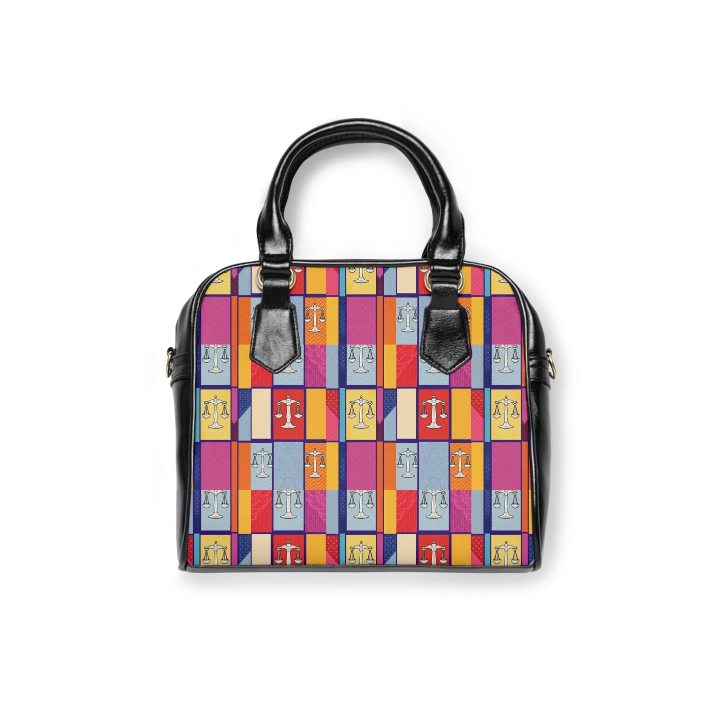 Shoulder Handbag, Libra, Zodiac v1, Shapes Pattern