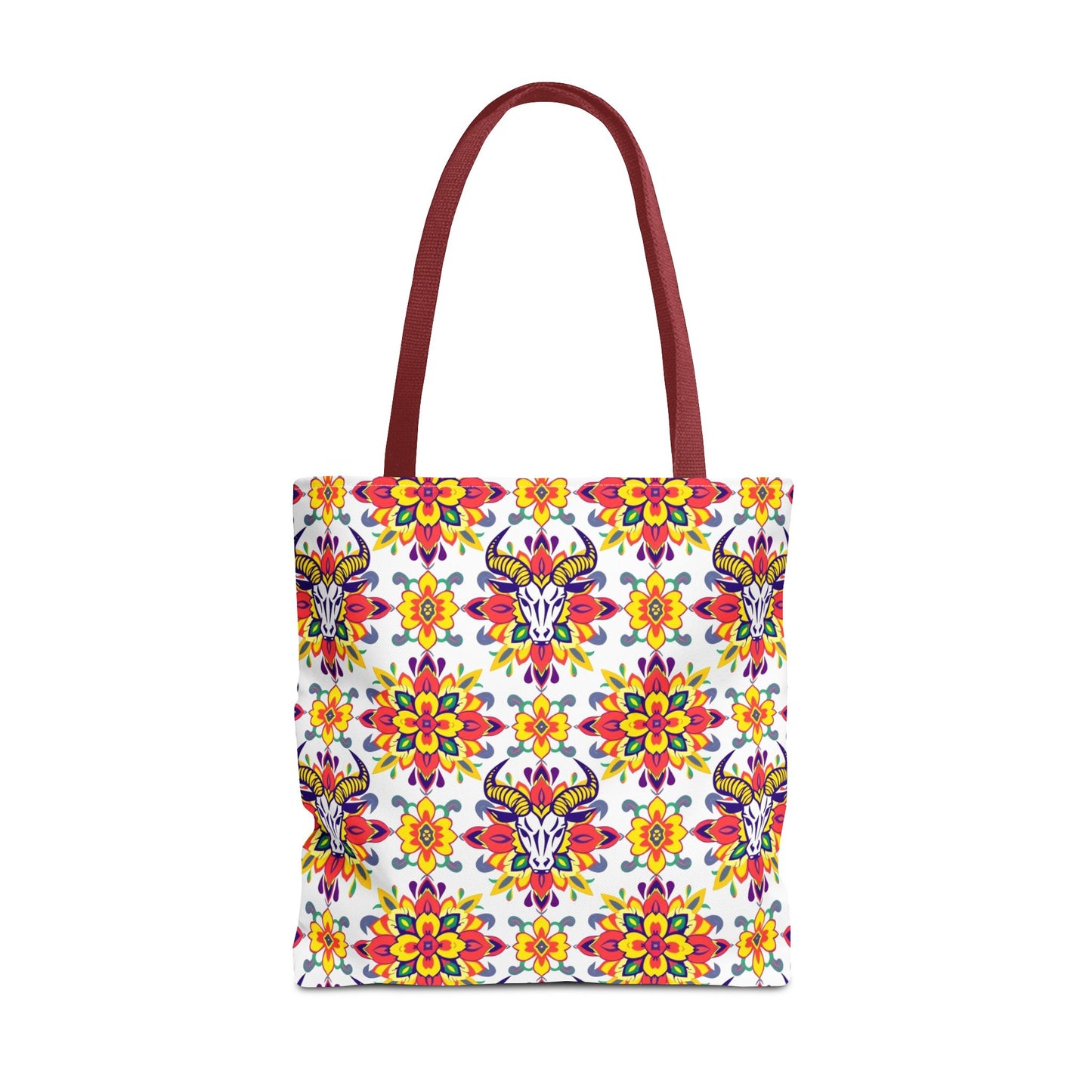 Tote Bag (AOP), Taurus, Zodiac, Flower Pattern