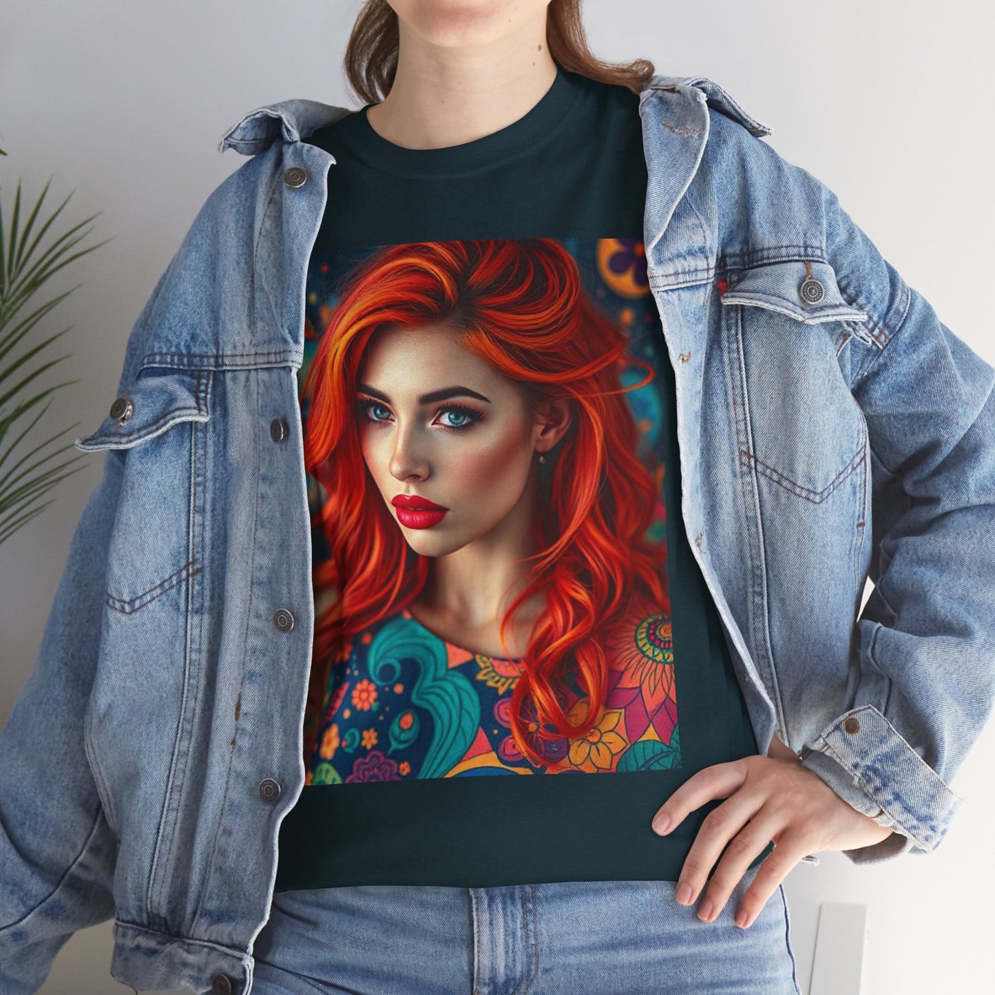 Unisex Heavy Cotton T-Shirt, Aquarius, Zodiac v1, Sexy Art