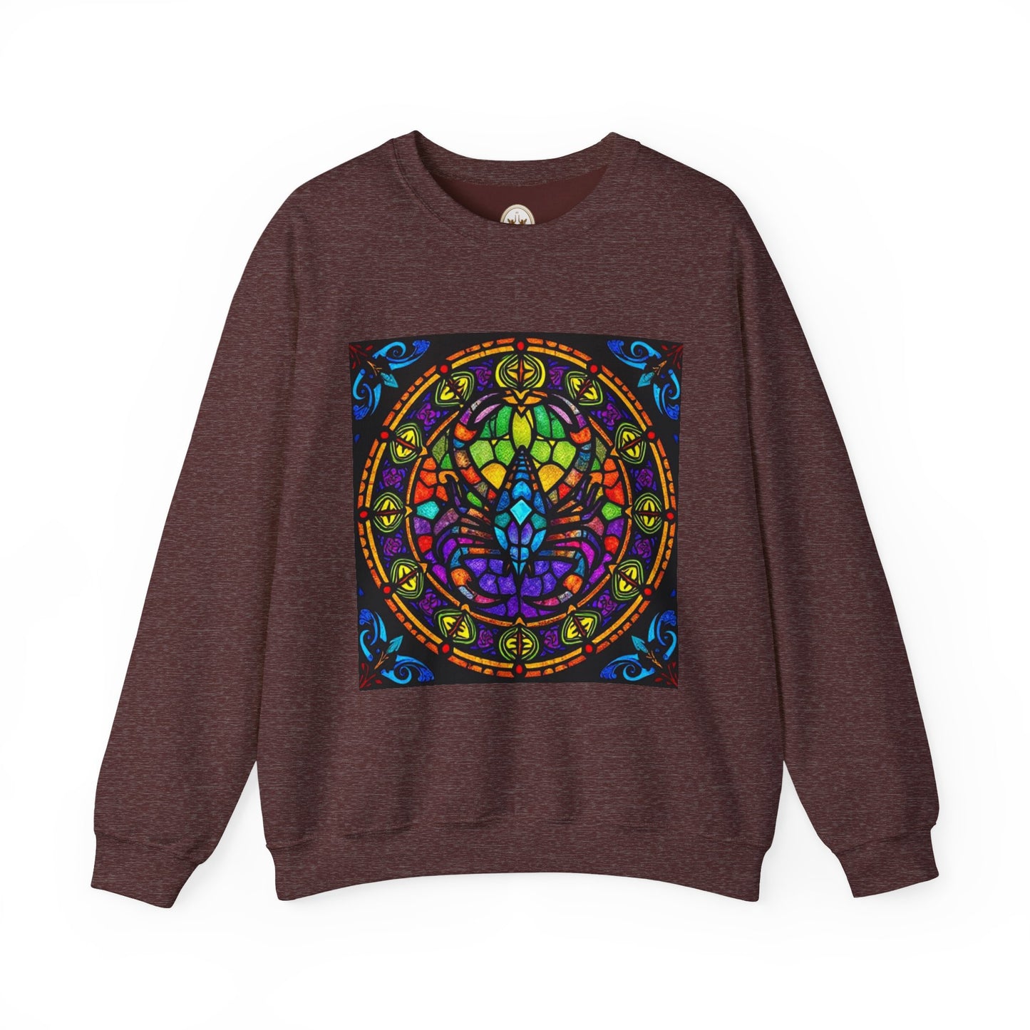 Unisex Heavy Blend™ Crewneck Sweatshirt, Glass 1, Scorpio Zodiac Design