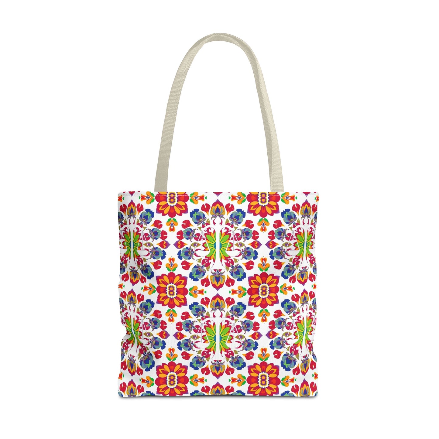 Tote Bag, (AOP), Libra, Zodiac v5, Flower Pattern