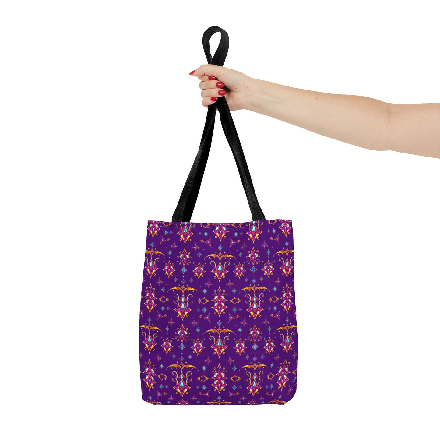 Tote Bag (AOP), Sagittarius, Zodiac, Jewel Pattern