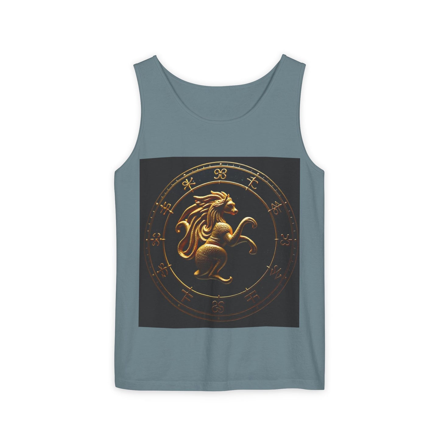 Unisex Garment-Dyed, Tank Top, Virgo Design, Planet Animal, 100% US cotton