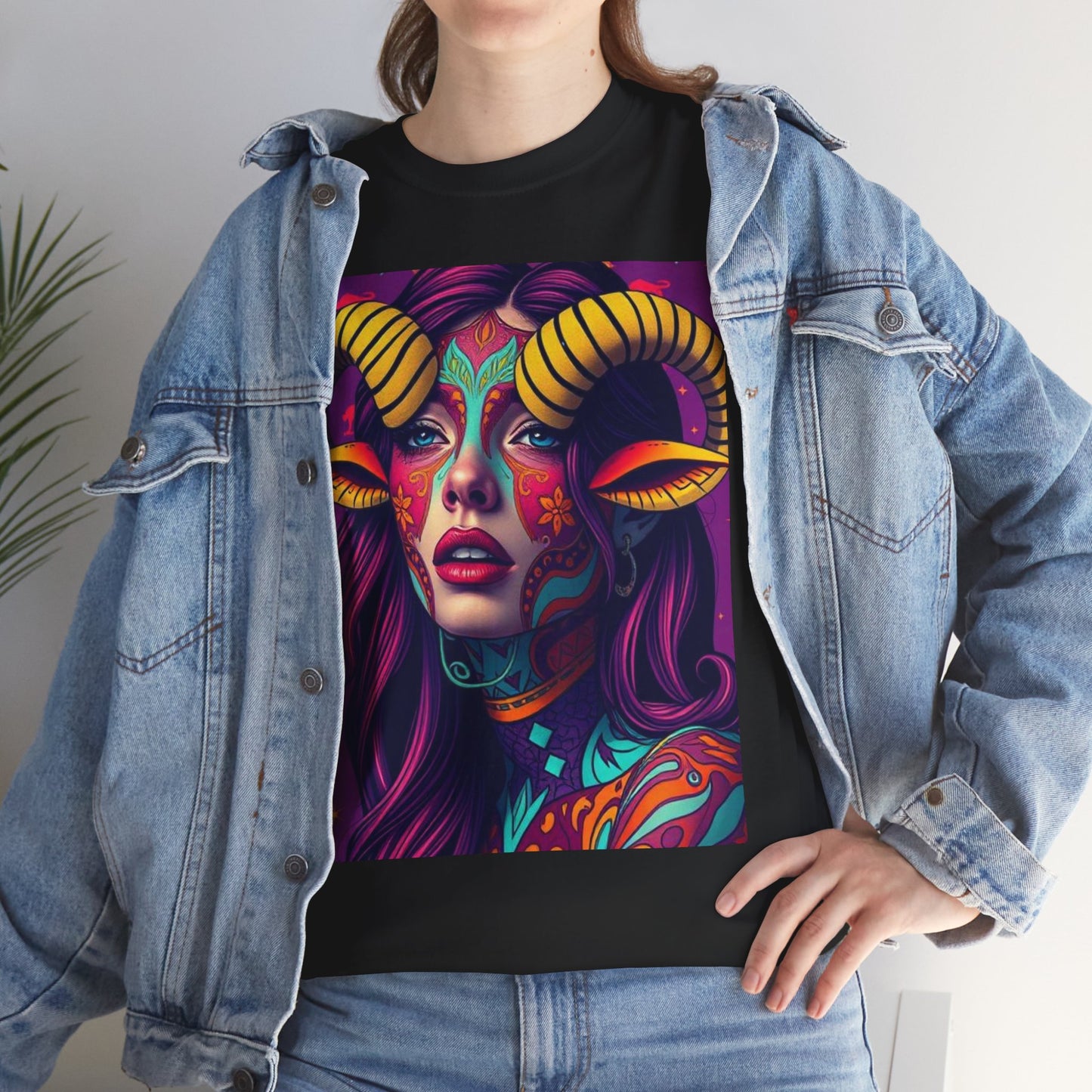 Unisex Heavy Cotton T-Shirt, Taurus, Zodiac v2, Sexy Art