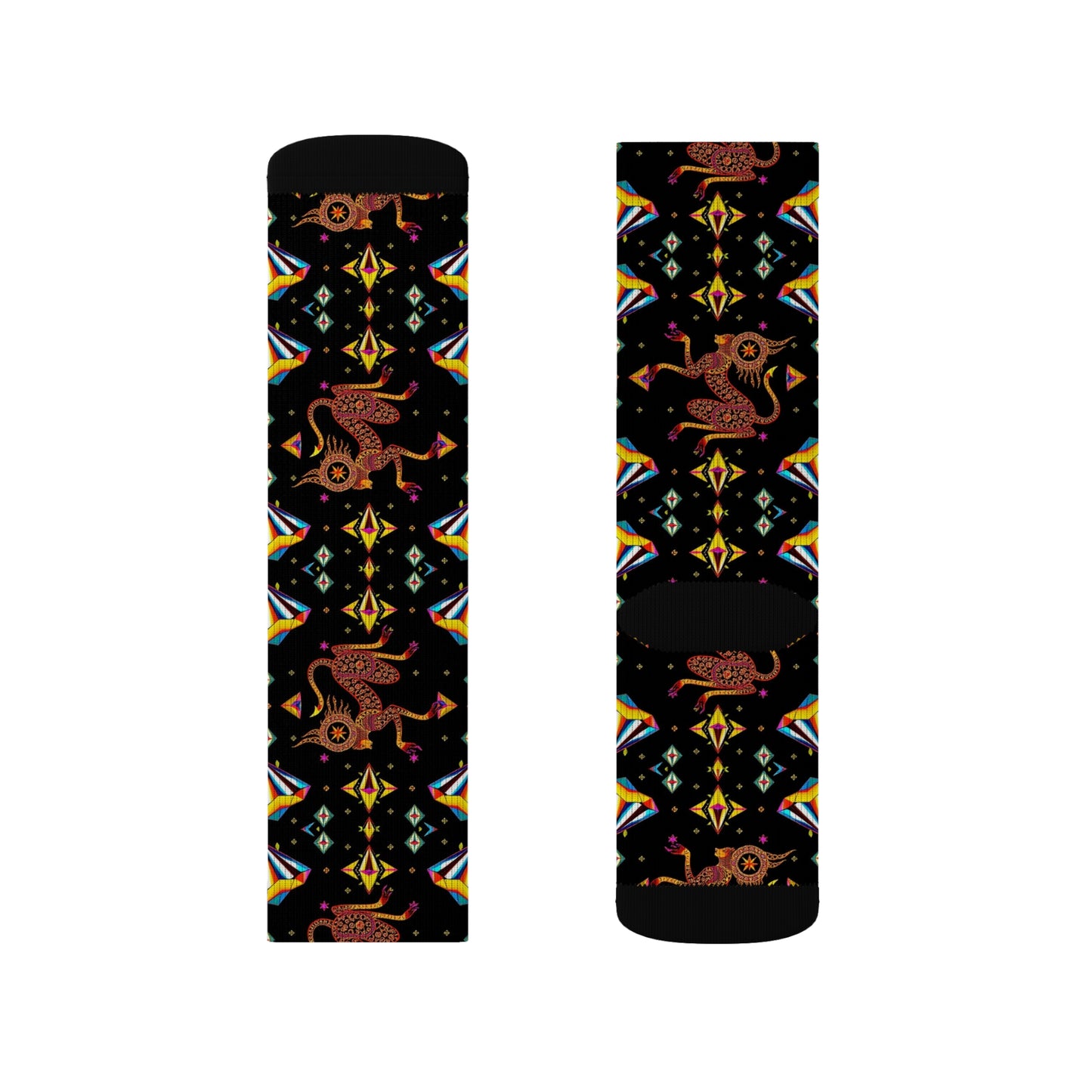 Sublimation Socks, Virgo, Zodiac v3, Jewel Pattern