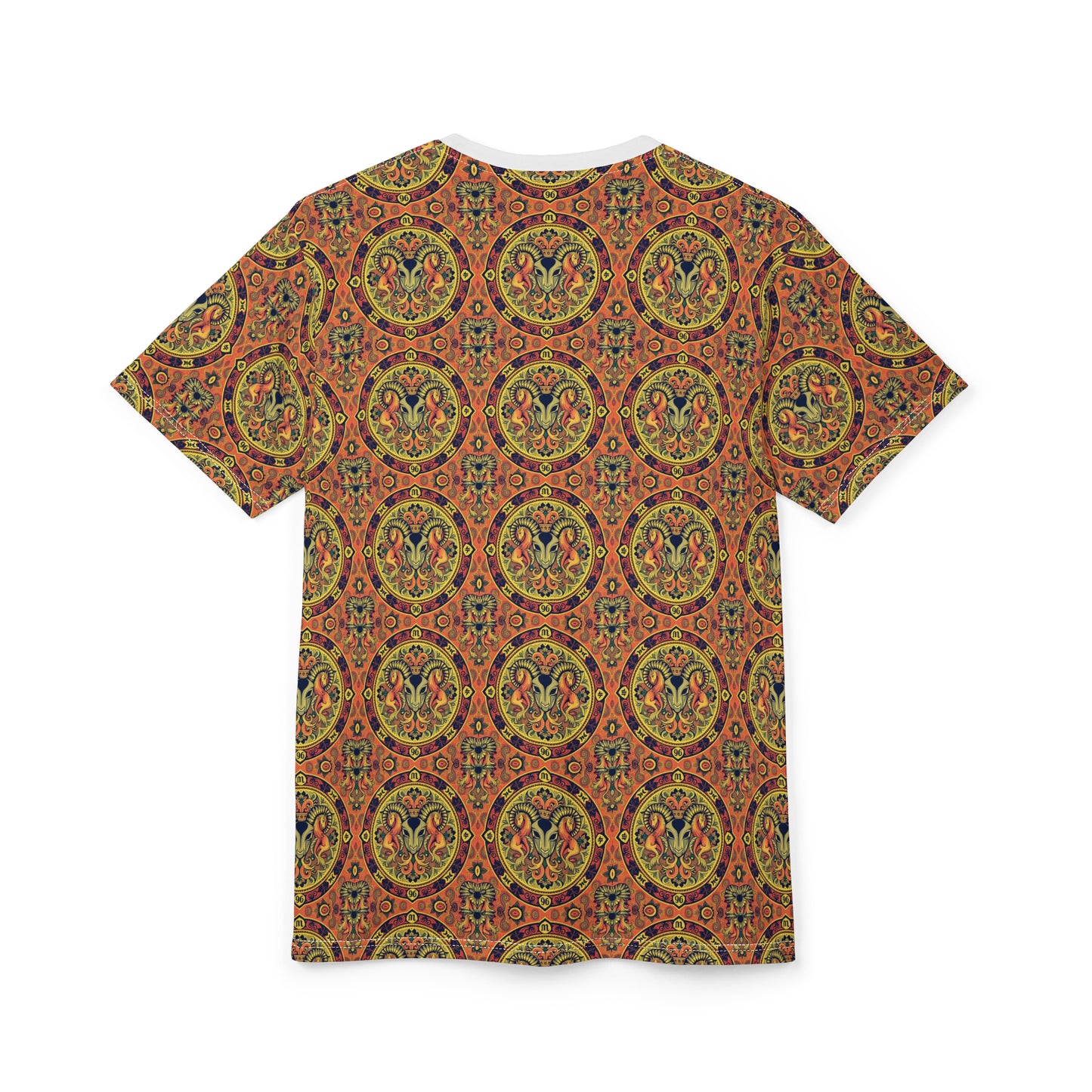 Unisex Cut & Sew T-Shirt, AOP, Aries, Zodiac v1, Pattern