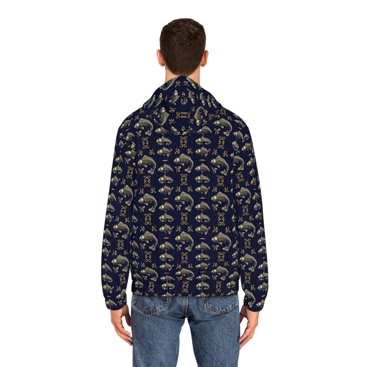 Full-Zip Hoodie (AOP), Pisces, Zodiac v2, Pattern