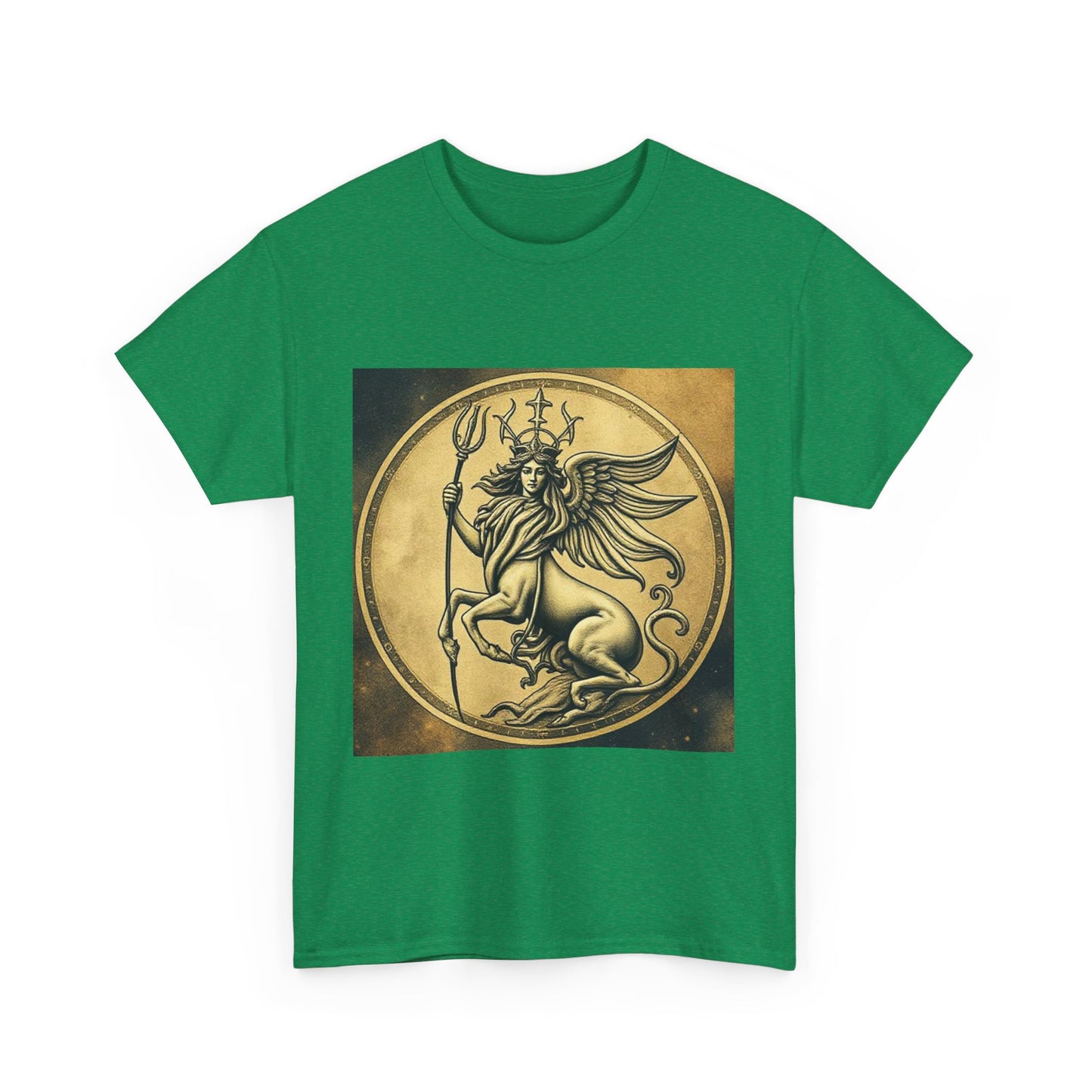 Unisex Heavy Cotton T-Shirt, Animal Angel v1, Virgo Zodiac Design