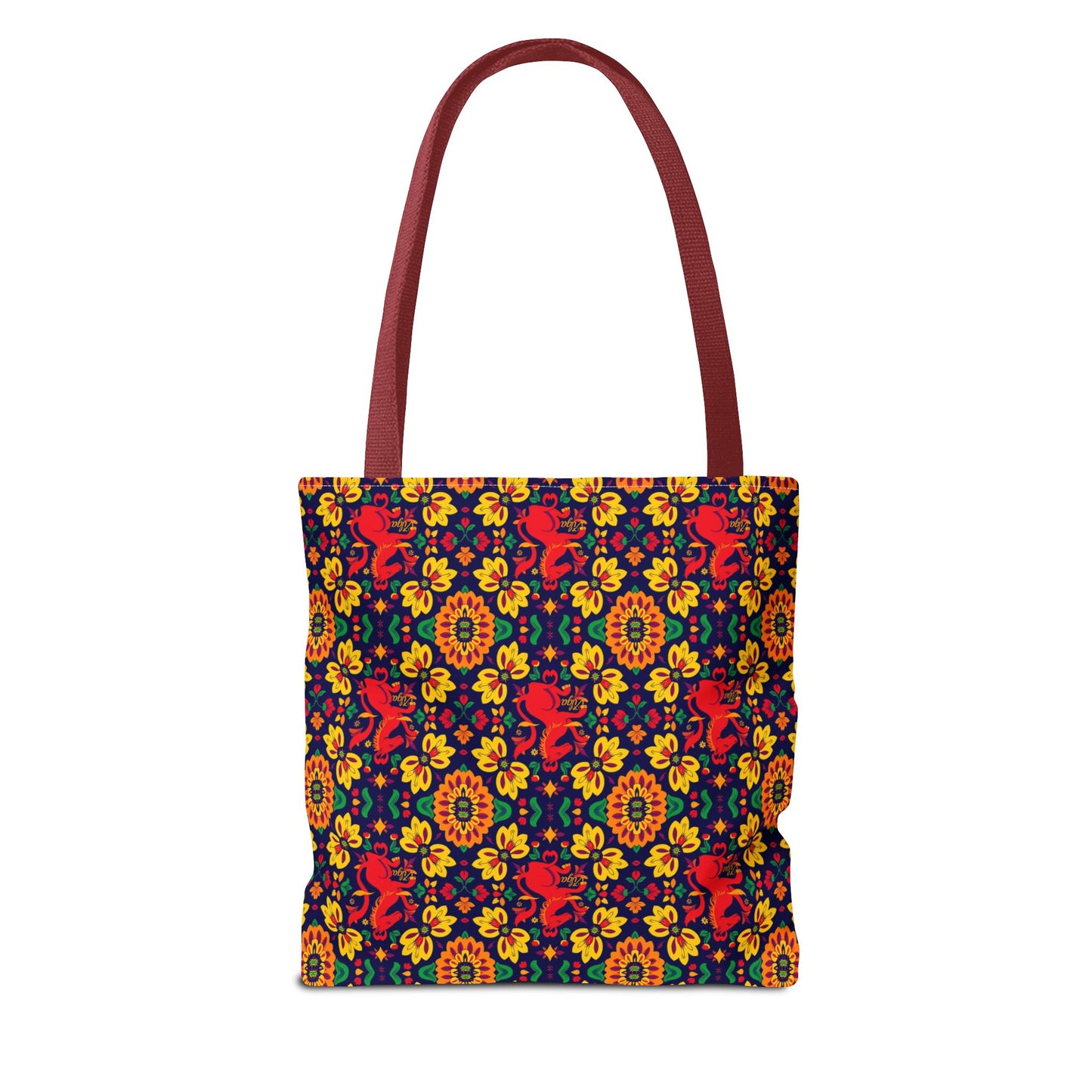 Tote Bag (AOP), Virgo, Zodiac, Flower Pattern