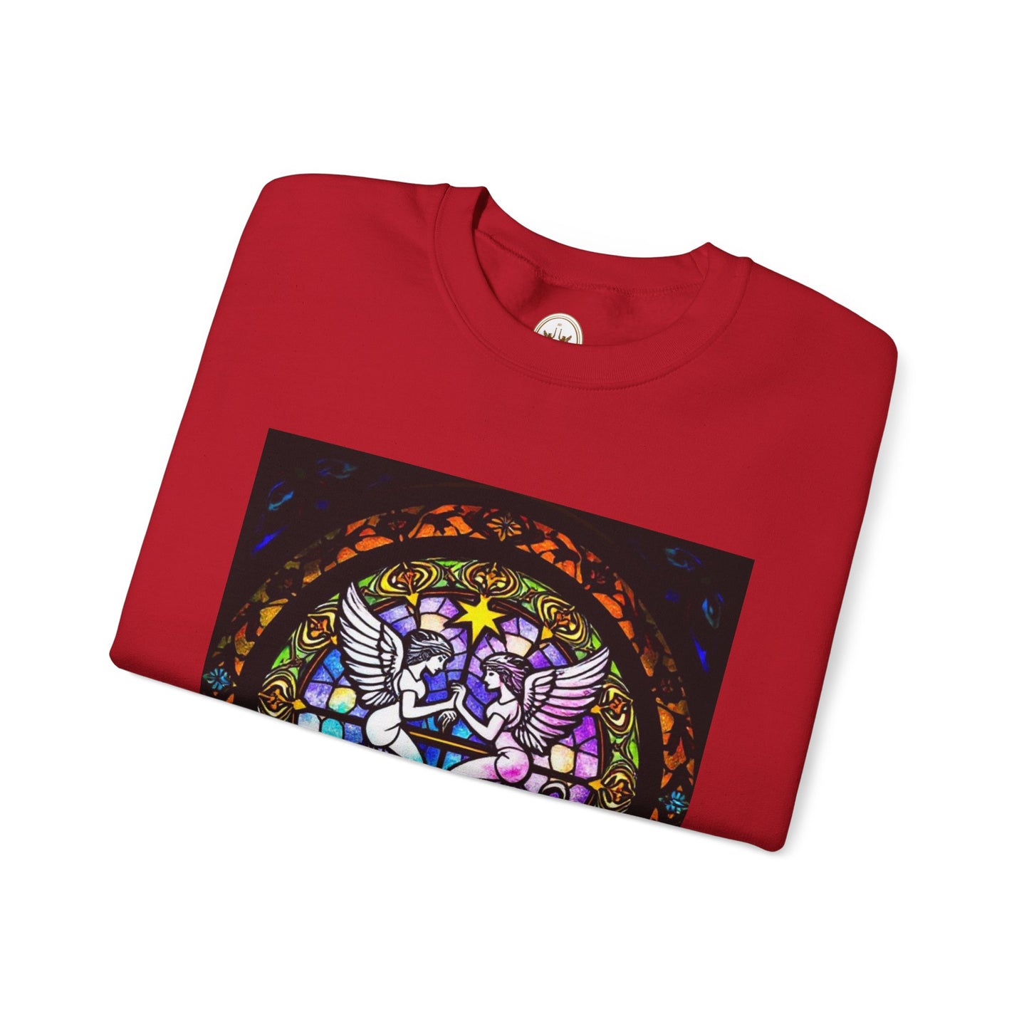 Unisex Heavy Blend™ Crewneck Sweatshirt, Glass 1, Gemini Zodiac Design